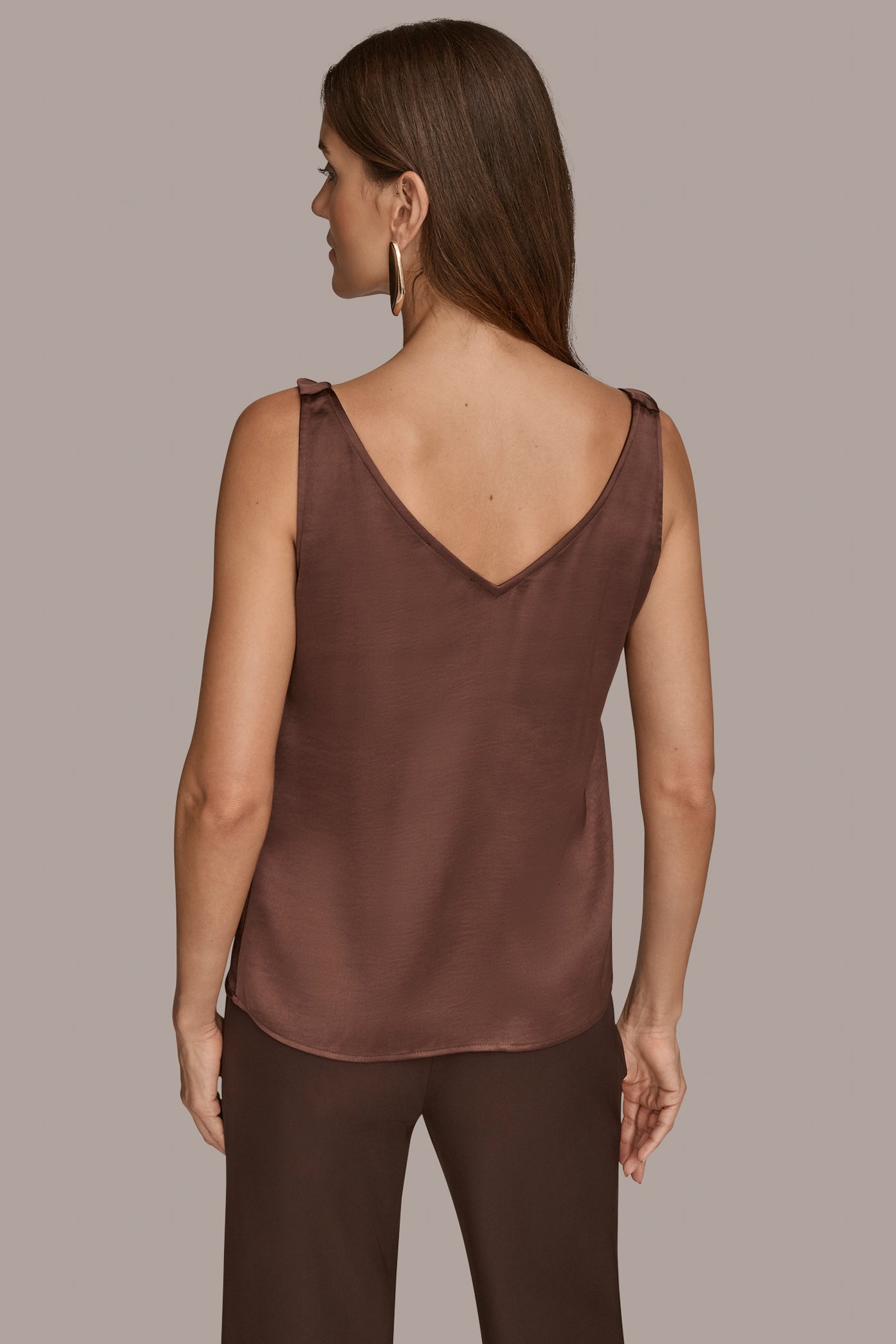 CHARMEUSE COWL NECK STRAPPY CAMI | View 2 | Tops & Sweaters