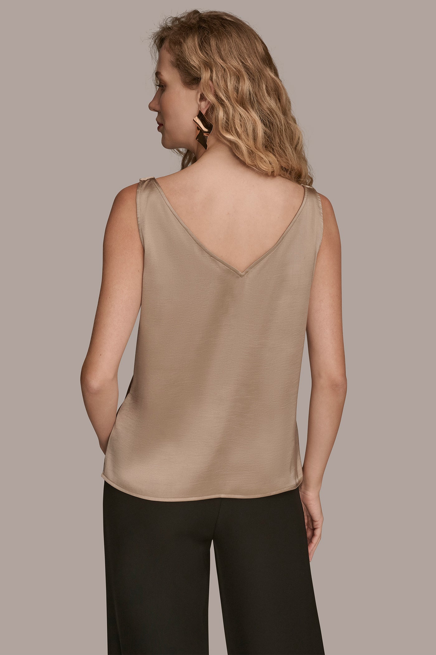 CHARMEUSE COWL NECK STRAPPY CAMI | View 2 | Tops & Sweaters