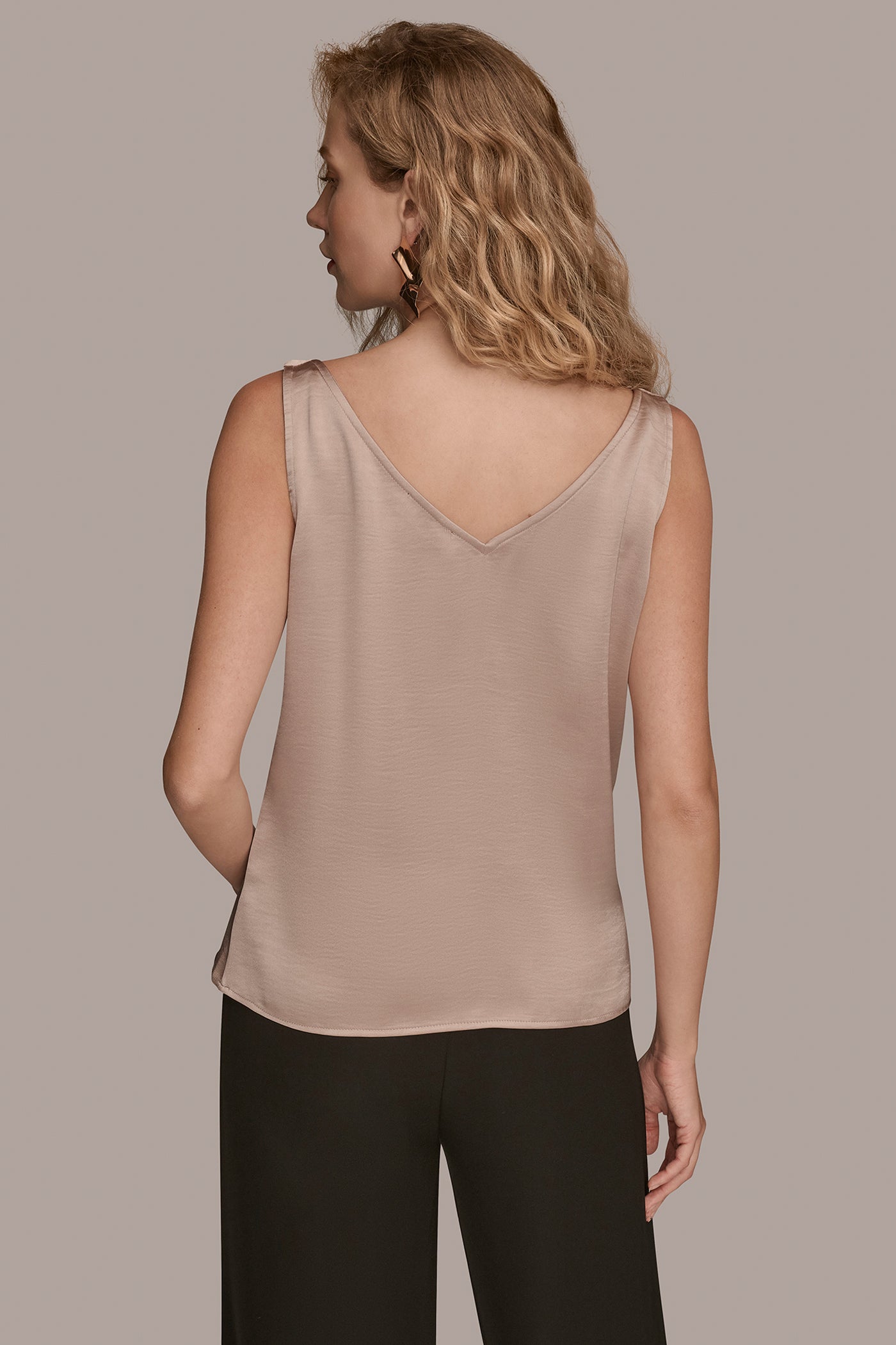 CHARMEUSE COWL NECK STRAPPY CAMI | View 2 | Tops & Sweaters
