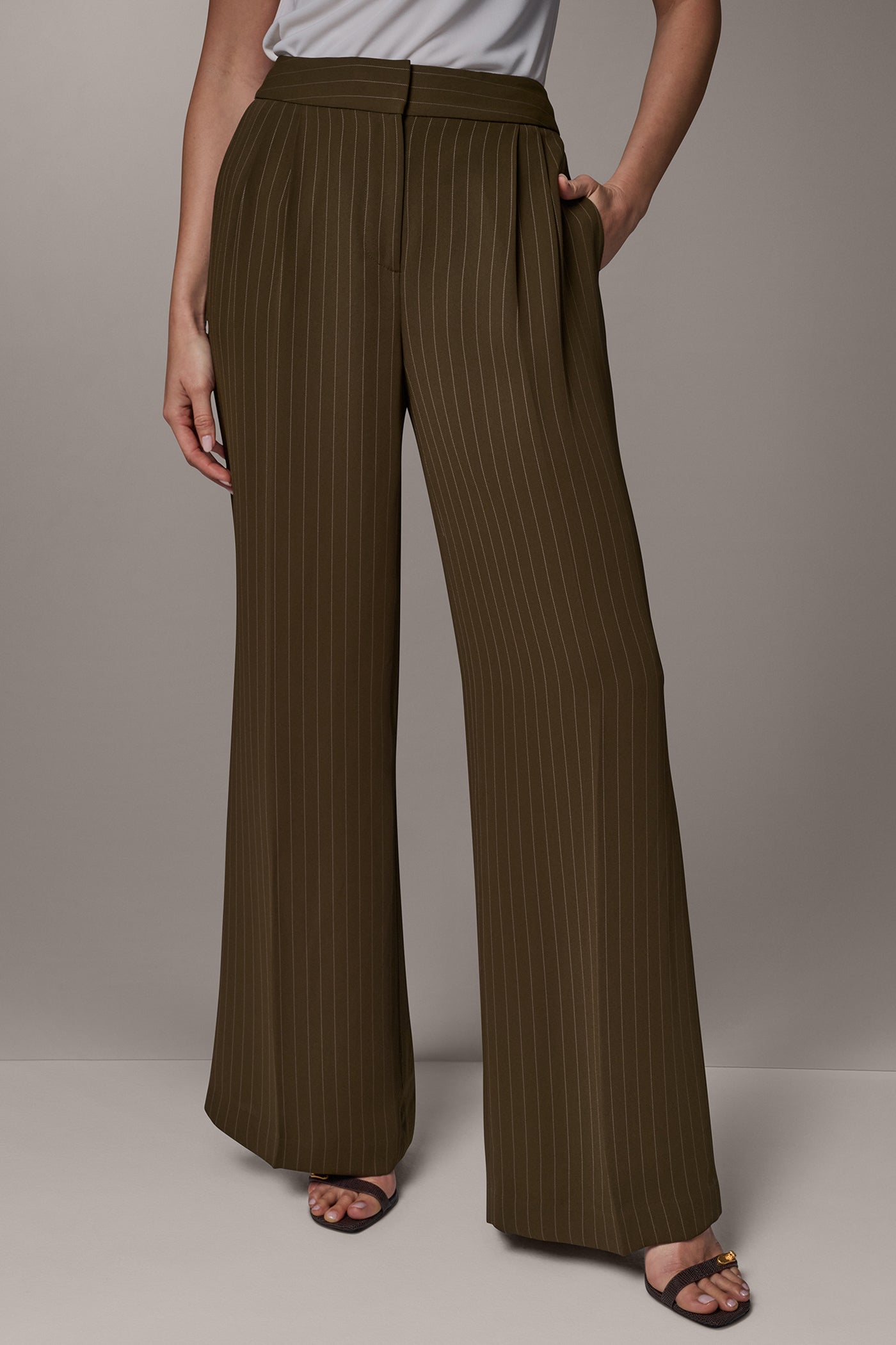PINSTRIPE WIDE-LEG PANT VIEW 1