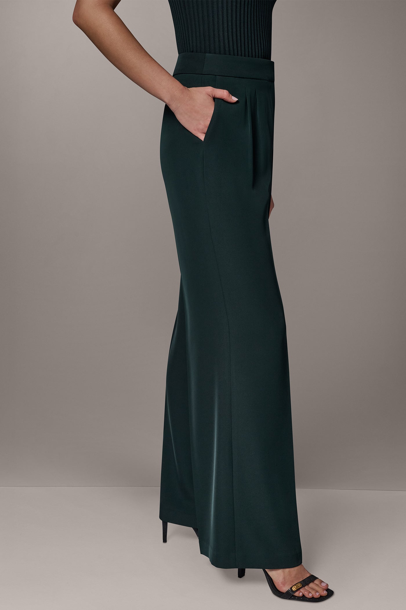 HIGH-RISE PLEATED WIDE-LEG PANT VIEW 3