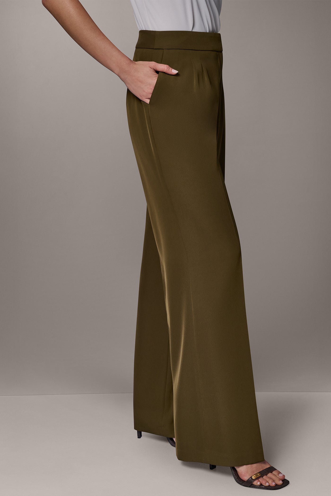 HIGH-RISE PLEATED WIDE-LEG PANT VIEW 3