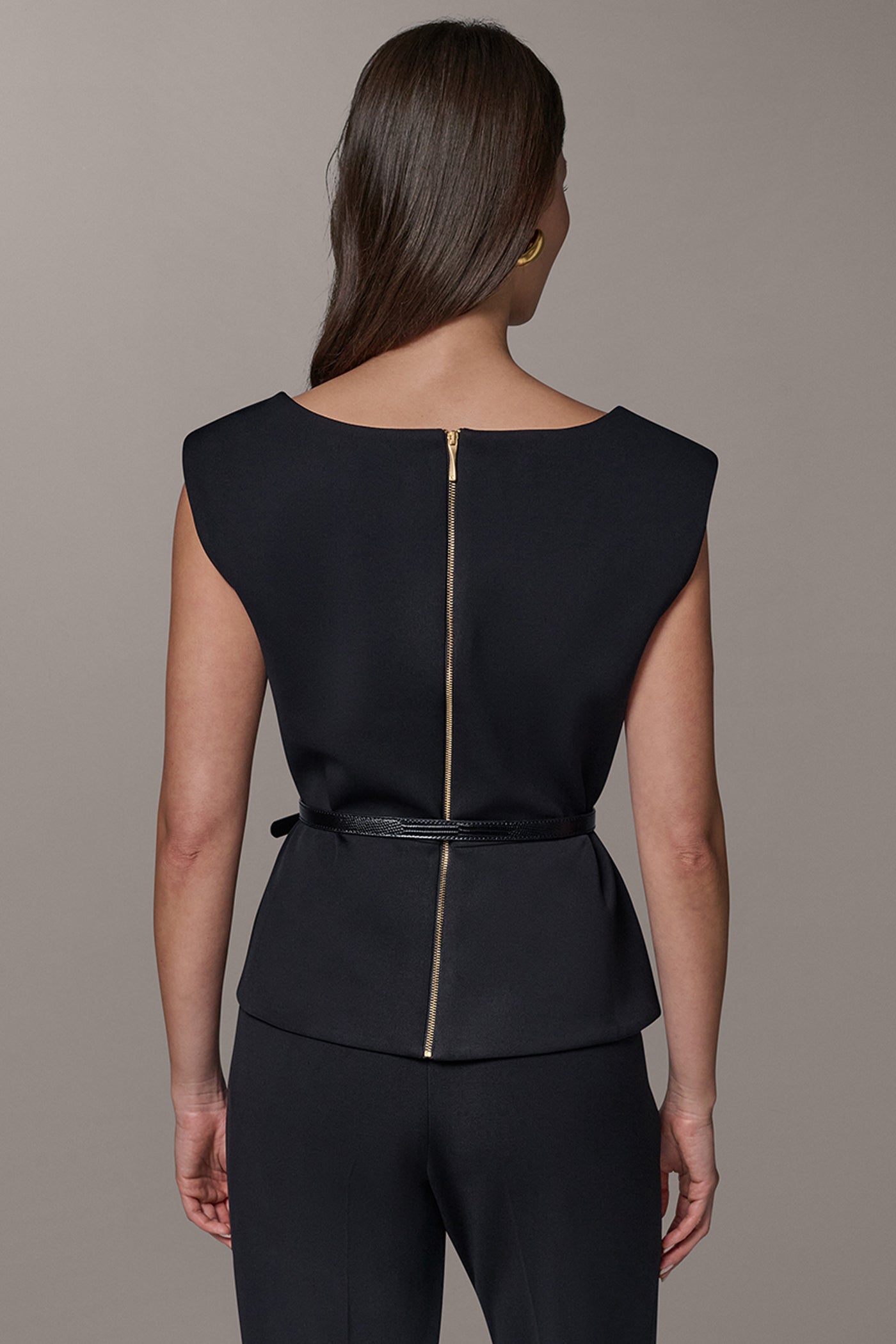 SLEEVELESS PEPLUM BLOUSE VIEW 3