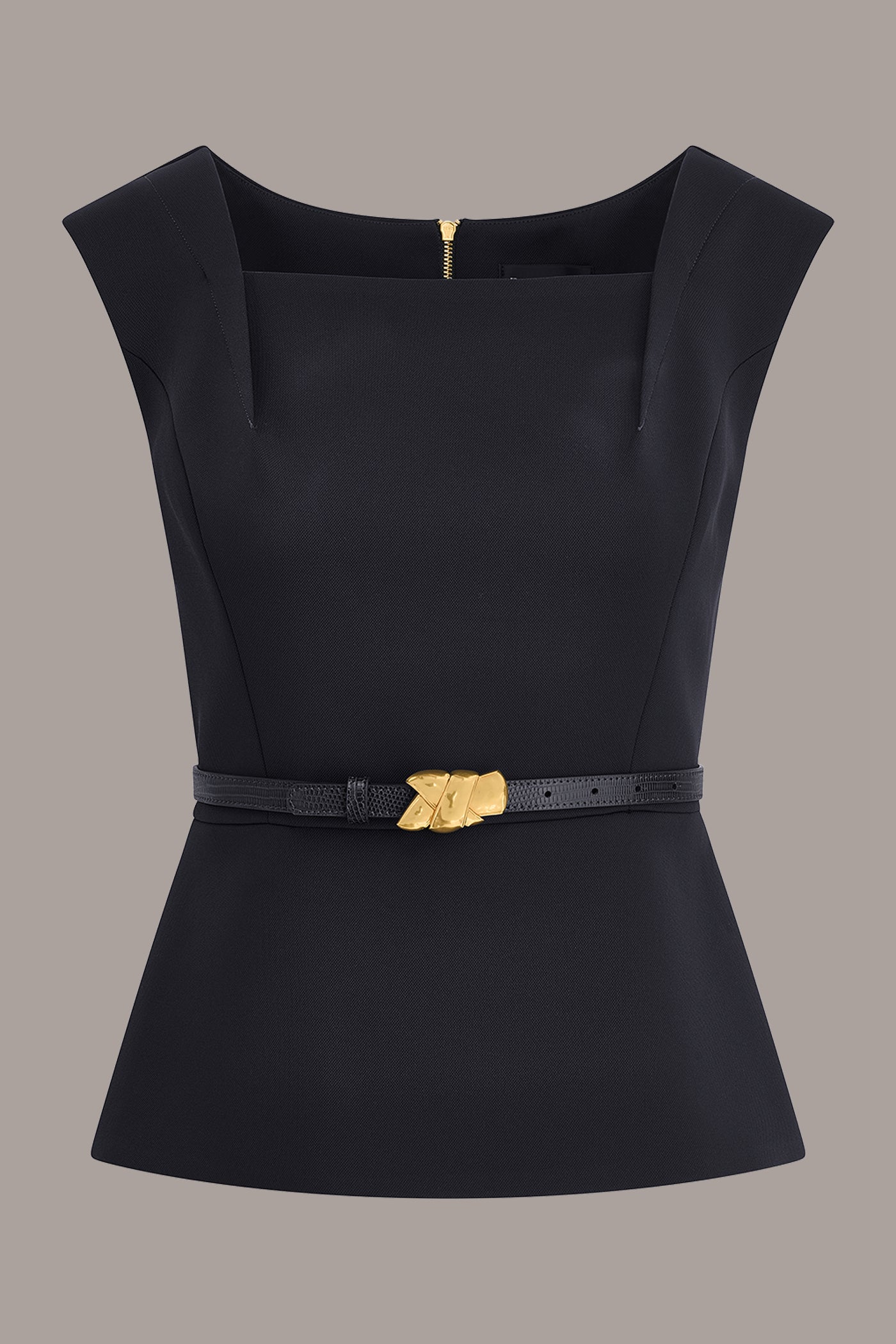 SLEEVELESS PEPLUM BLOUSE VIEW 8