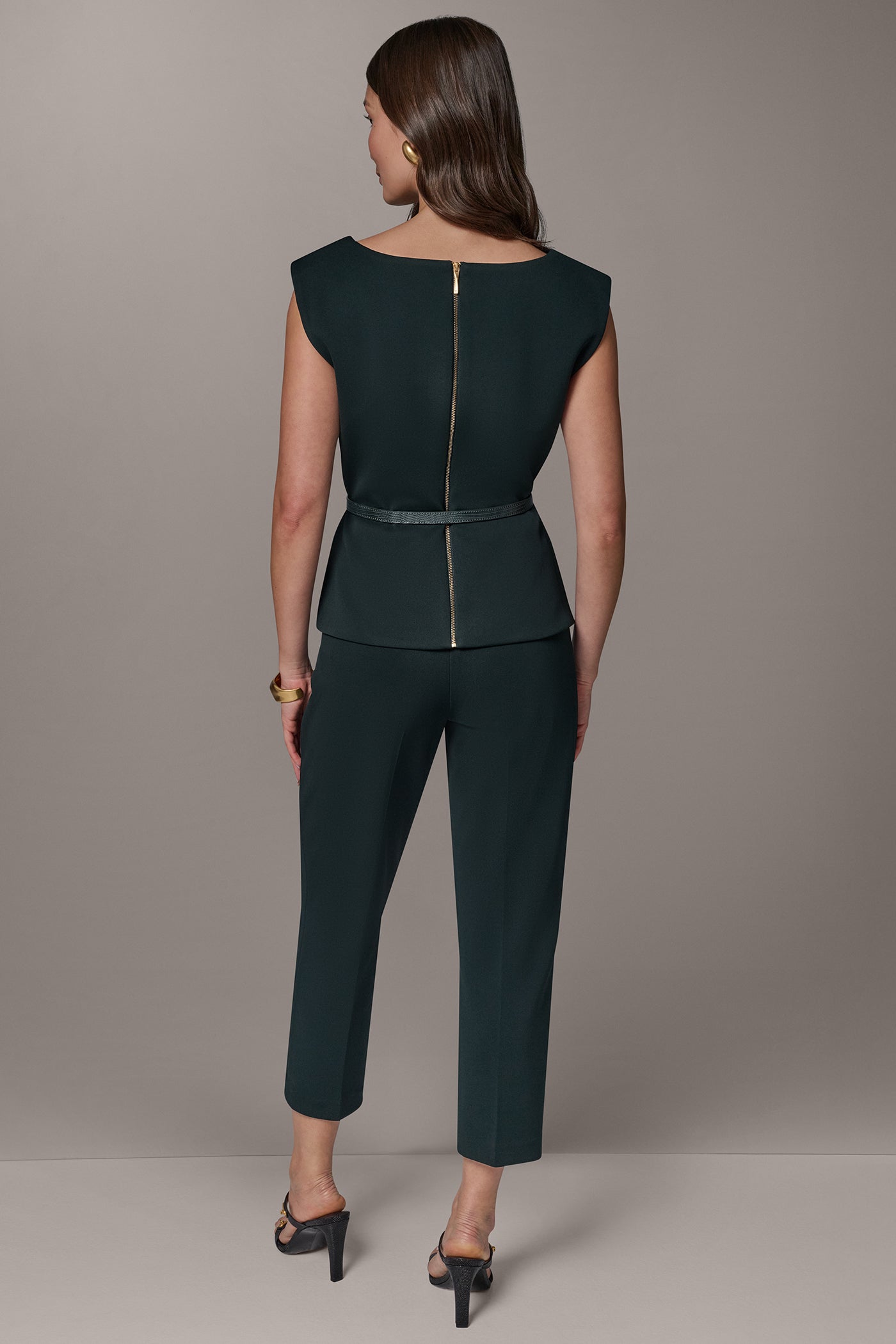 SLEEVELESS PEPLUM BLOUSE VIEW 10
