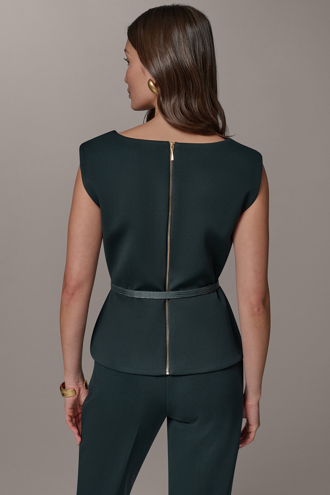 SLEEVELESS PEPLUM BLOUSE VIEW 3