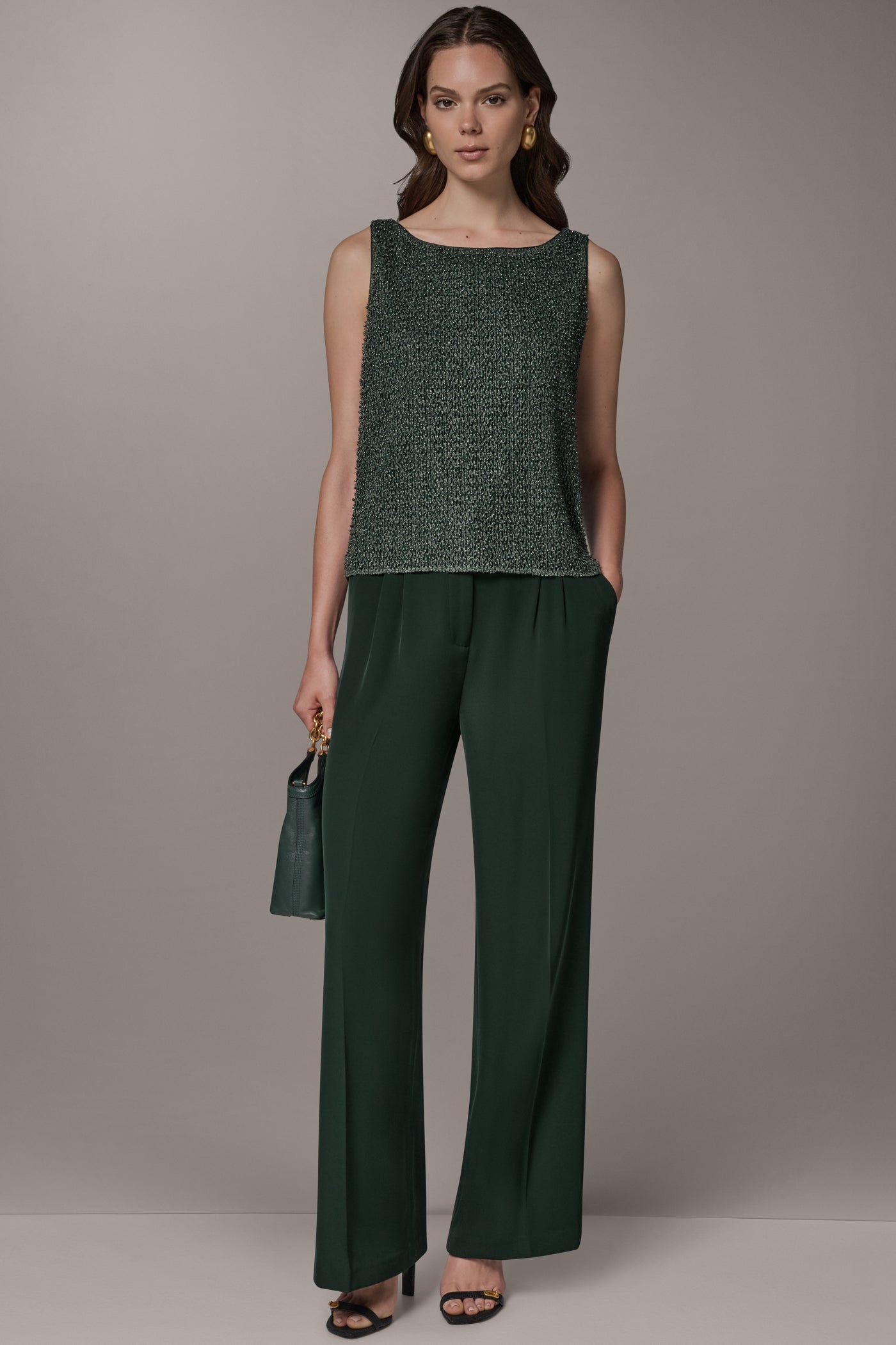 SLEEVELESS PEARL METALLIC BLOUSE VIEW 4 | VIP Promo