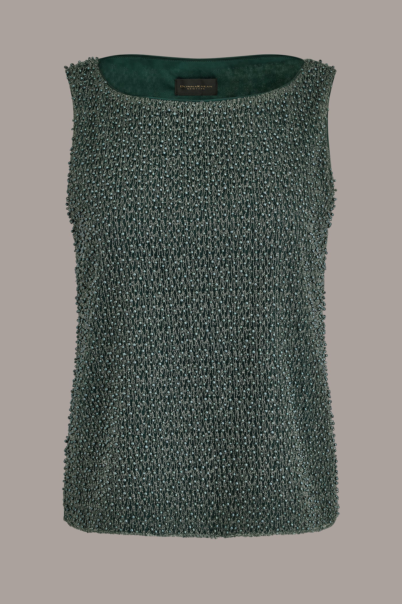SLEEVELESS PEARL METALLIC BLOUSE VIEW 2