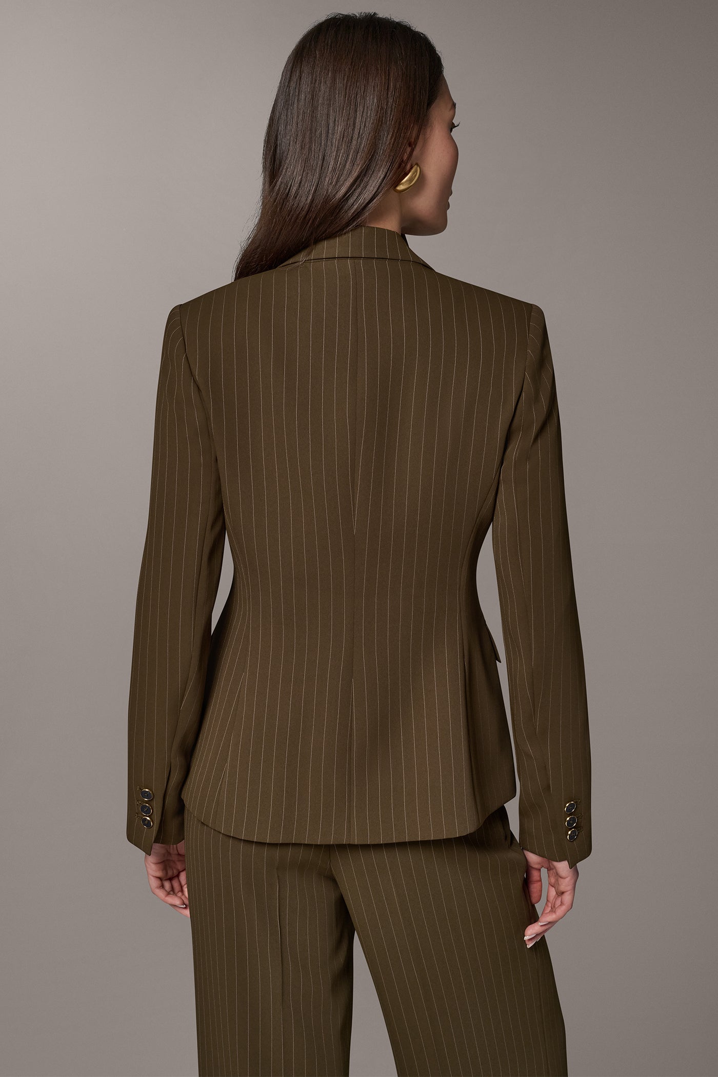 PINSTRIPE SUIT JACKET VIEW 3