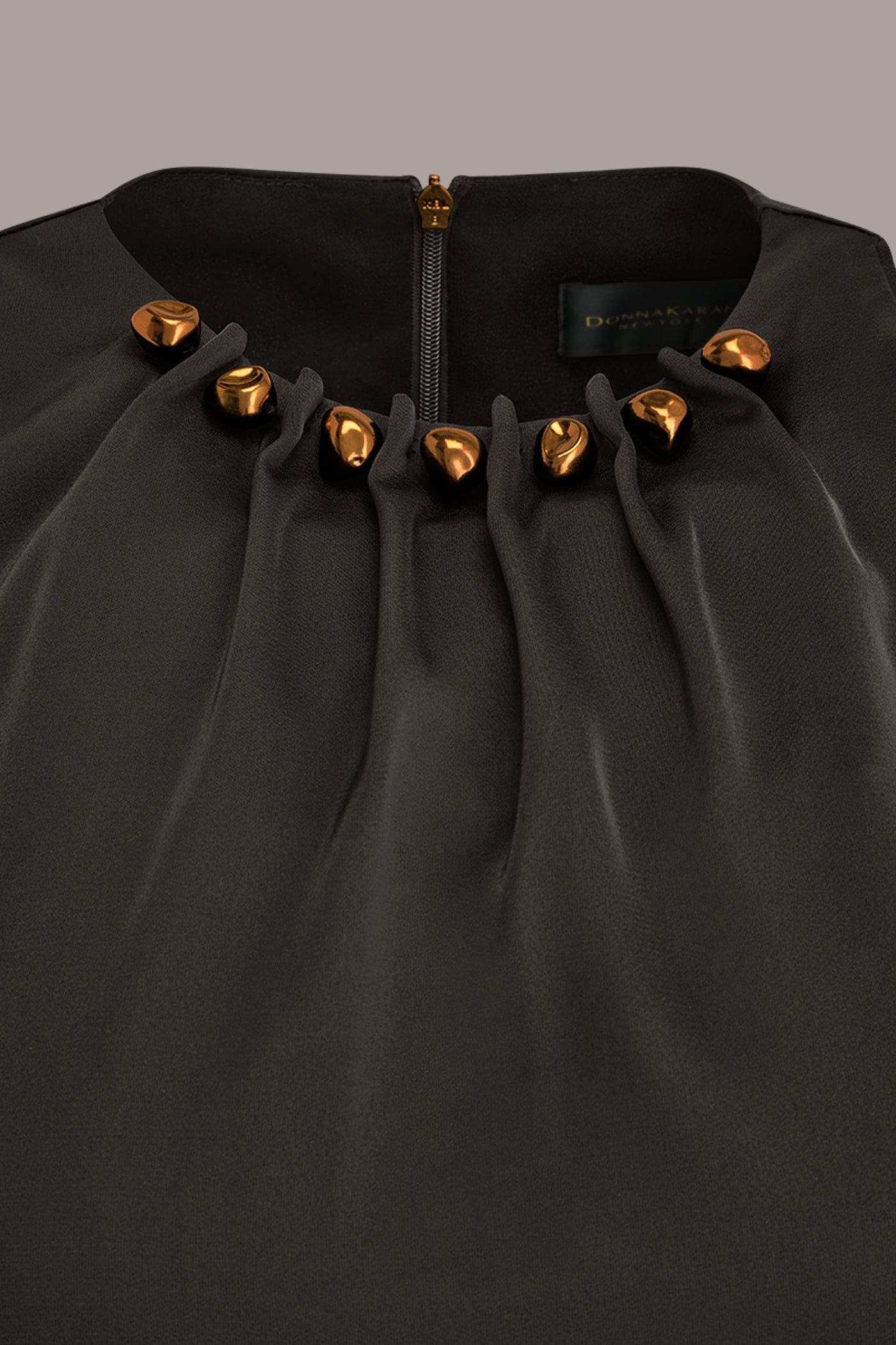 CRYSTAL EMBELLISHED CHARMEUSE BLOUSE VIEW 5