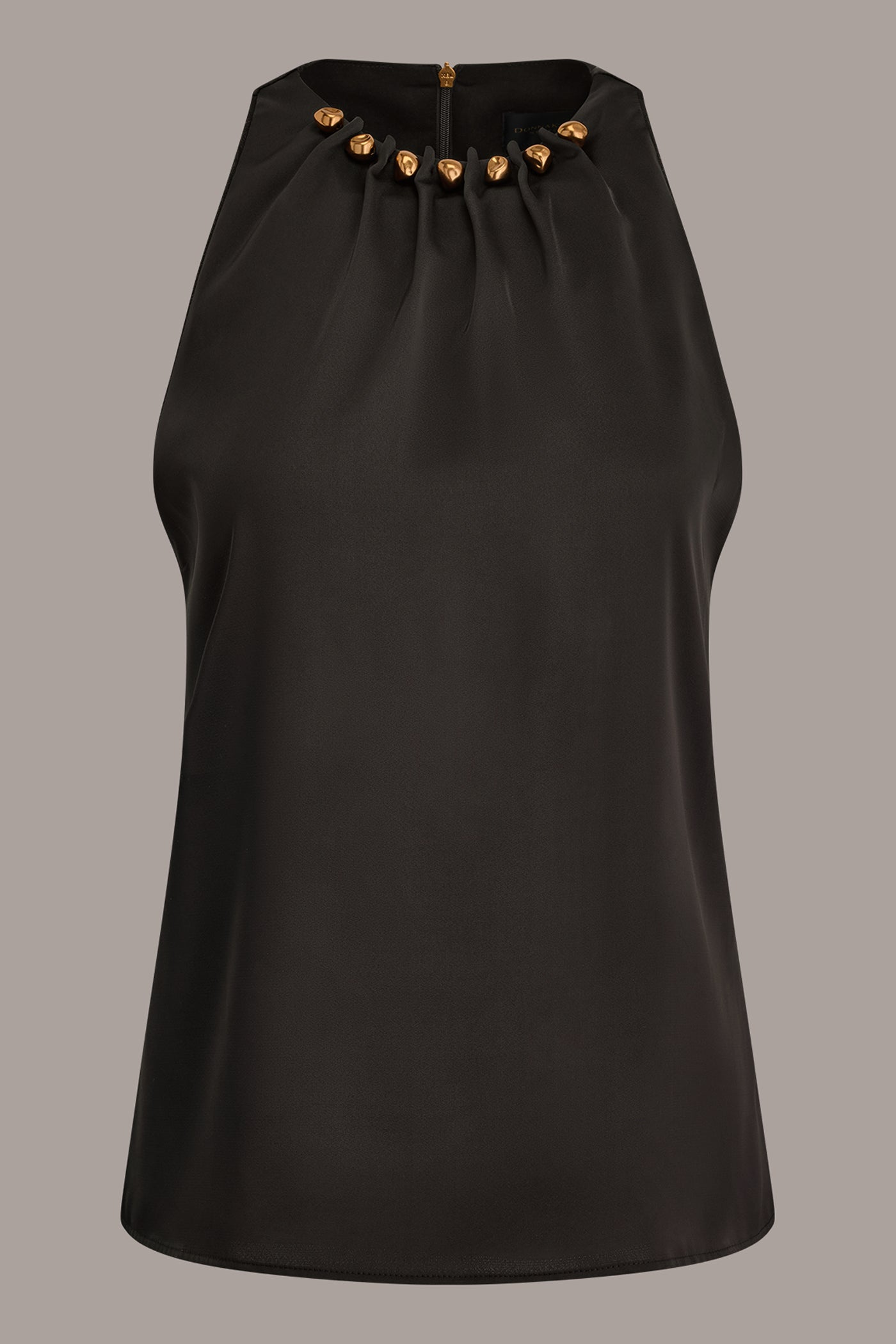 CRYSTAL EMBELLISHED CHARMEUSE BLOUSE VIEW 7
