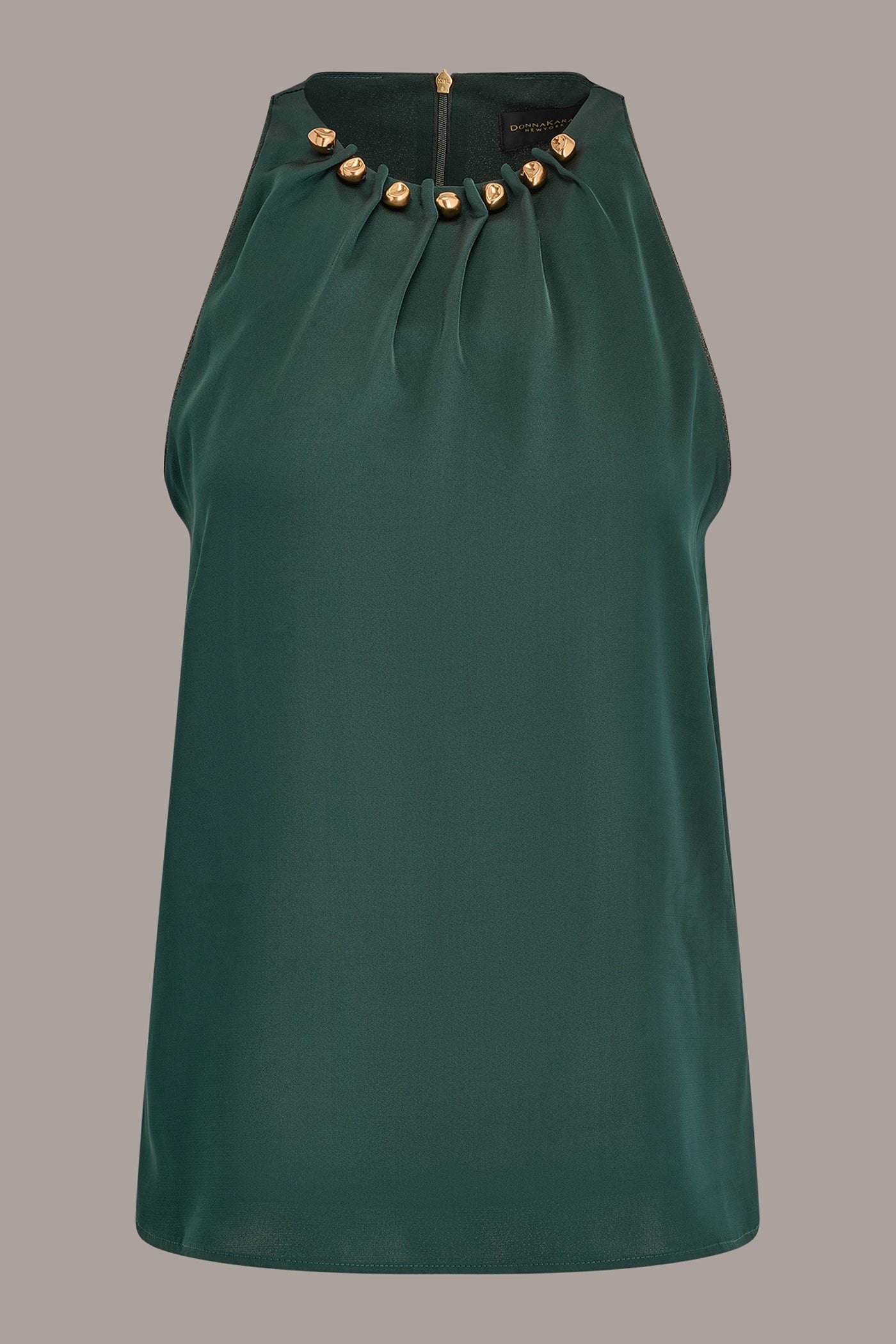 CRYSTAL EMBELLISHED CHARMEUSE BLOUSE VIEW 7