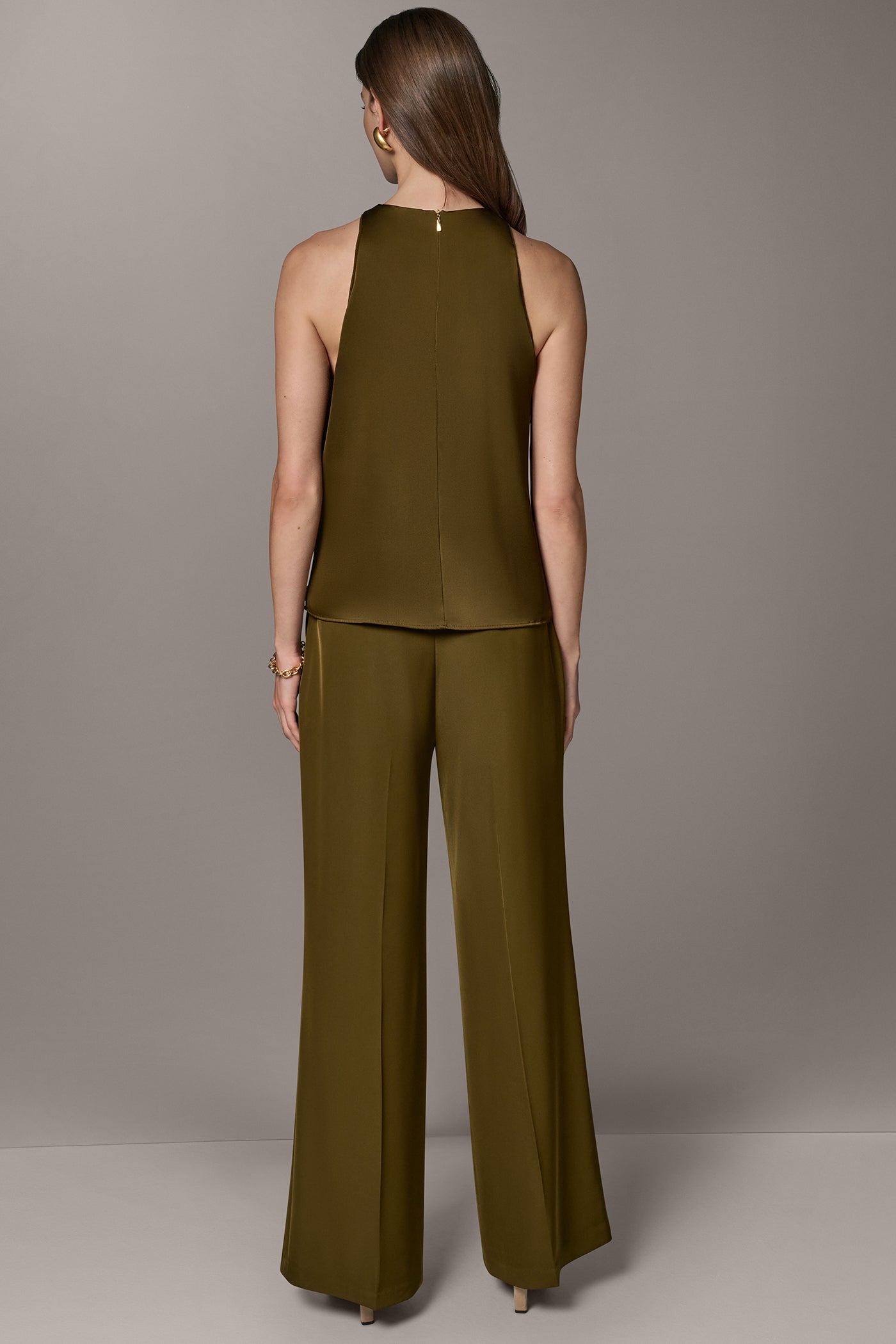 CRYSTAL EMBELLISHED CHARMEUSE BLOUSE VIEW 4