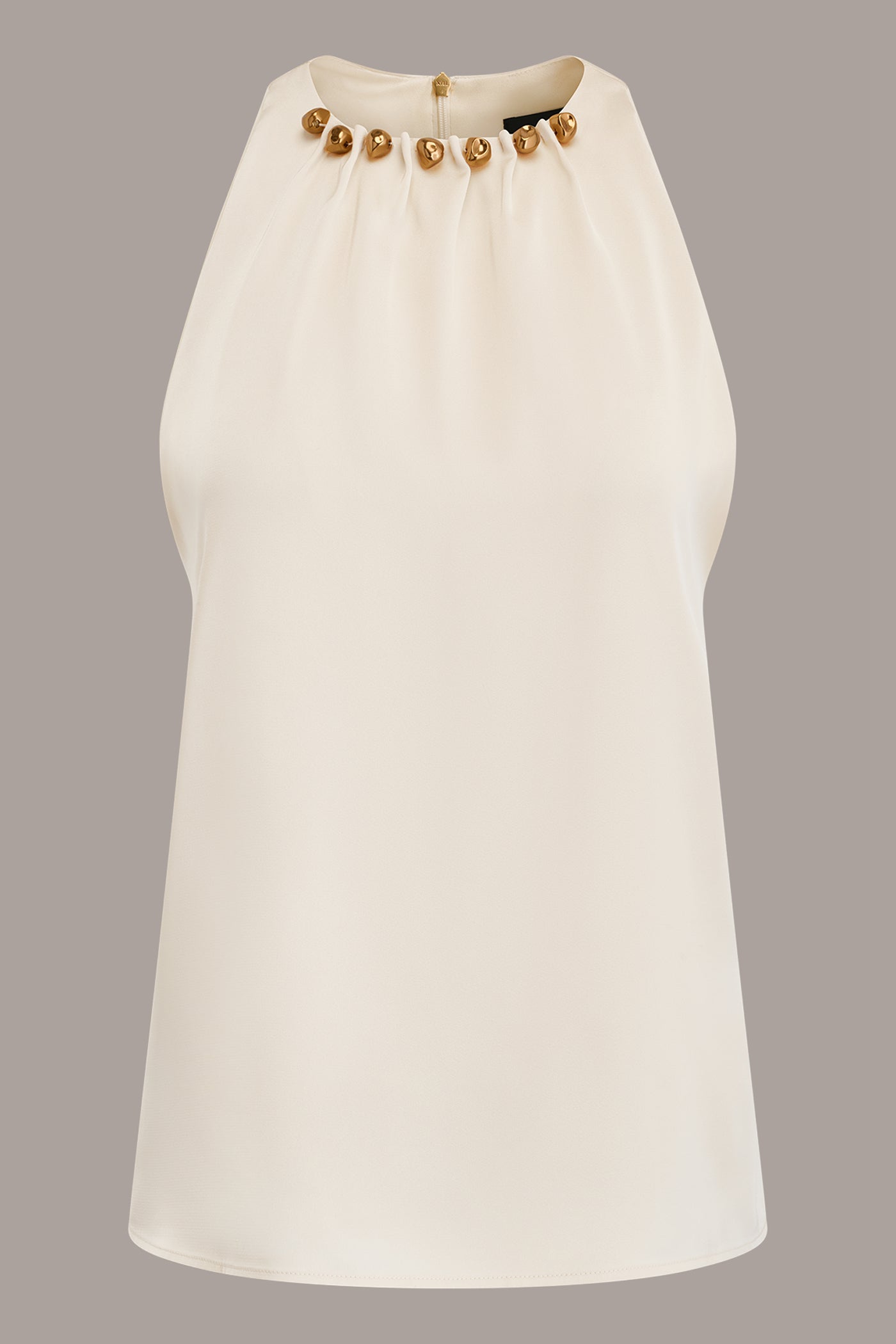 CRYSTAL EMBELLISHED CHARMEUSE BLOUSE VIEW 5