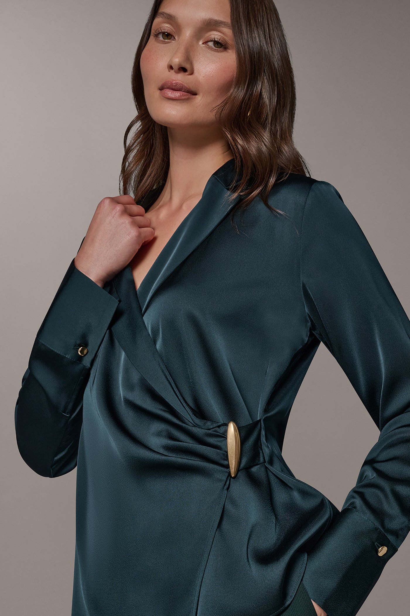 FAUX-WRAP BLOUSE VIEW 4