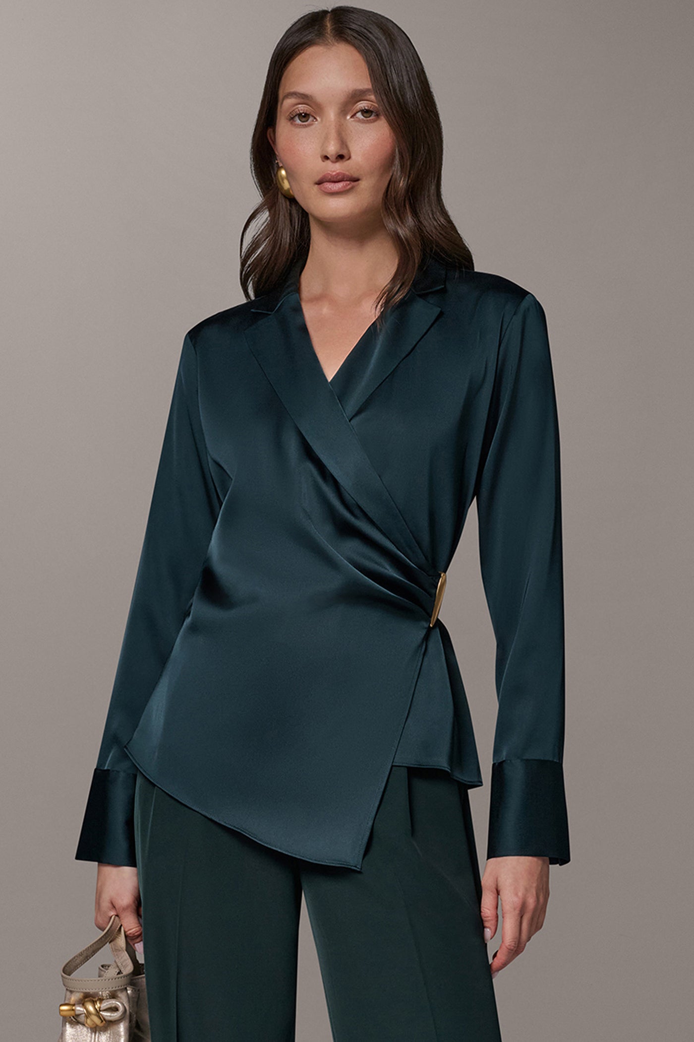 FAUX-WRAP BLOUSE VIEW 1