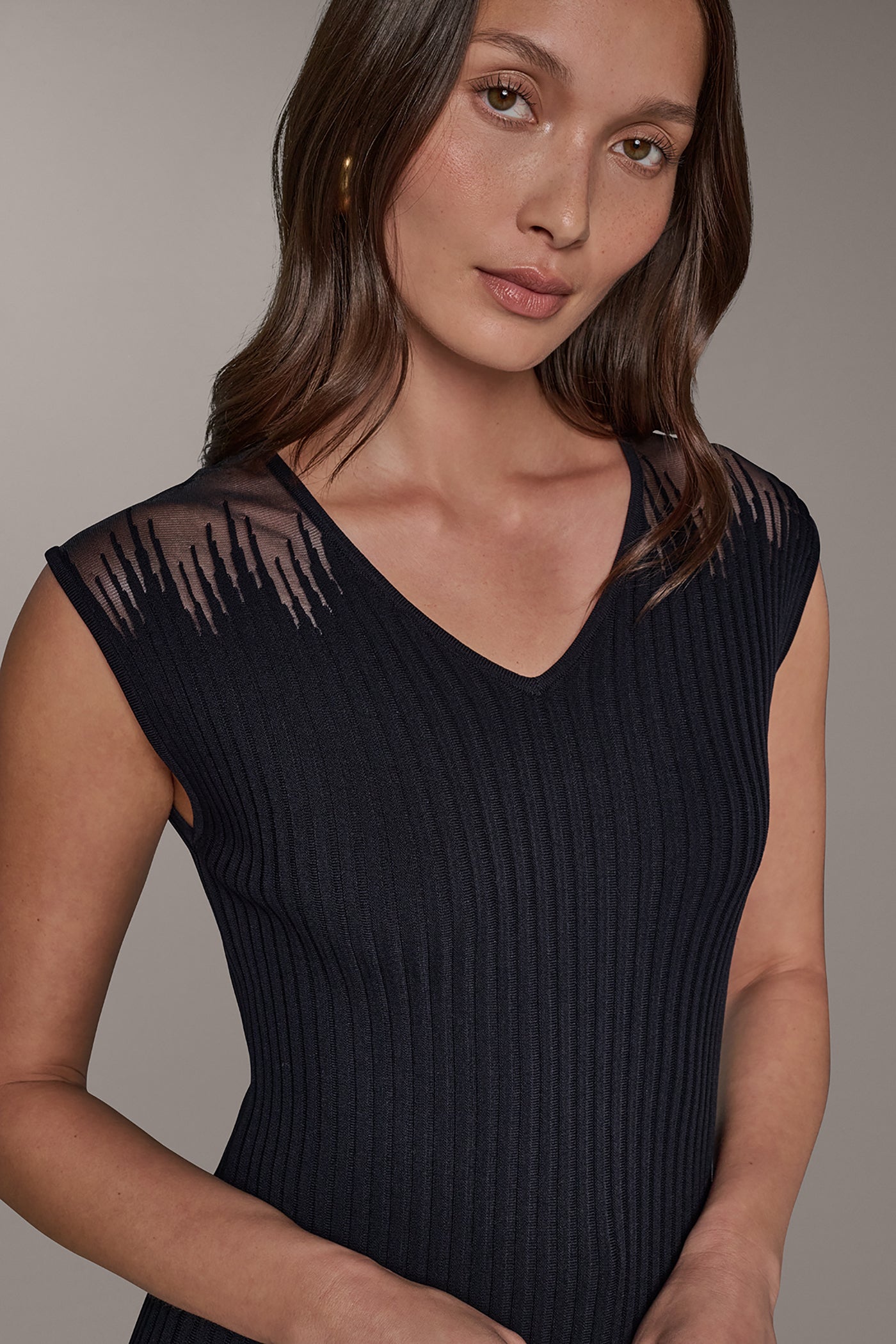 SLEEVELESS ILLUSION SWEATER VIEW 2