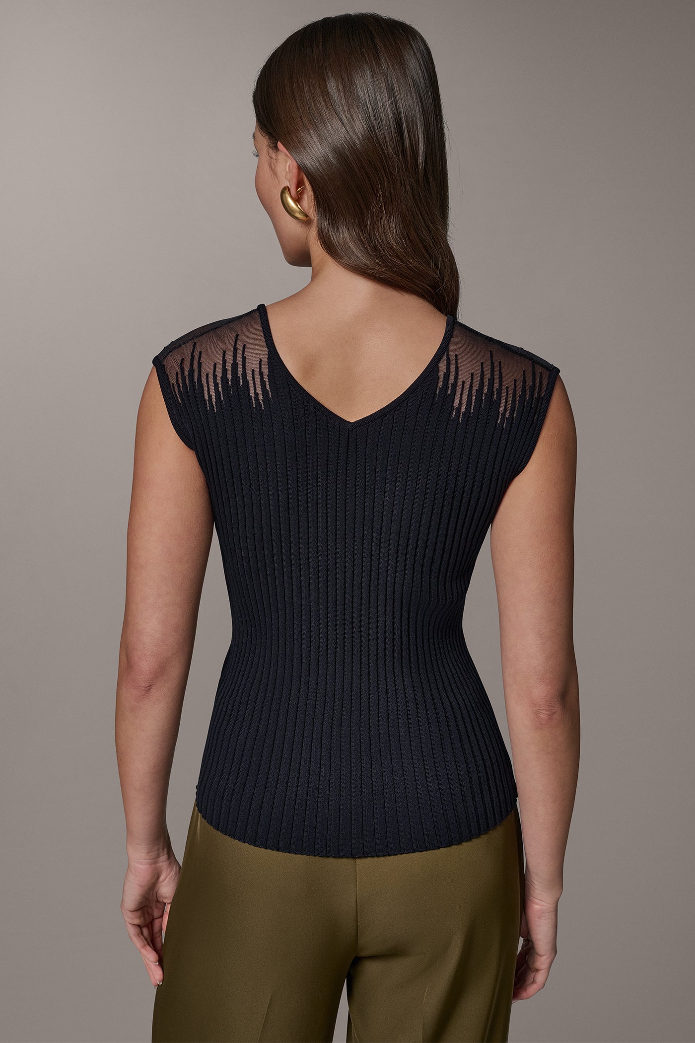 SLEEVELESS ILLUSION SWEATER VIEW 3