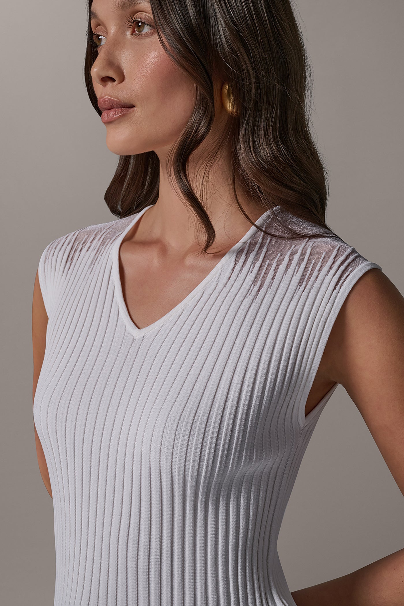 SLEEVELESS ILLUSION SWEATER VIEW 2