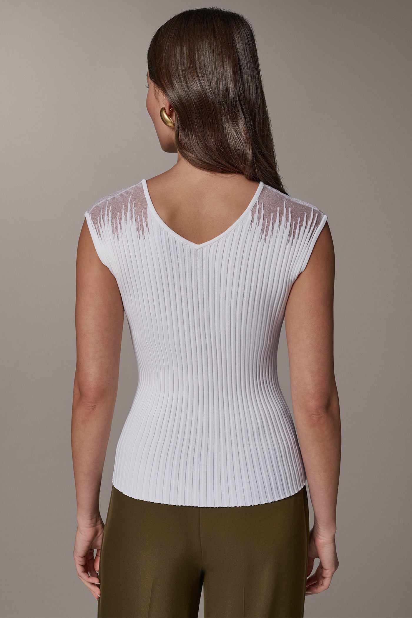SLEEVELESS ILLUSION SWEATER VIEW 3