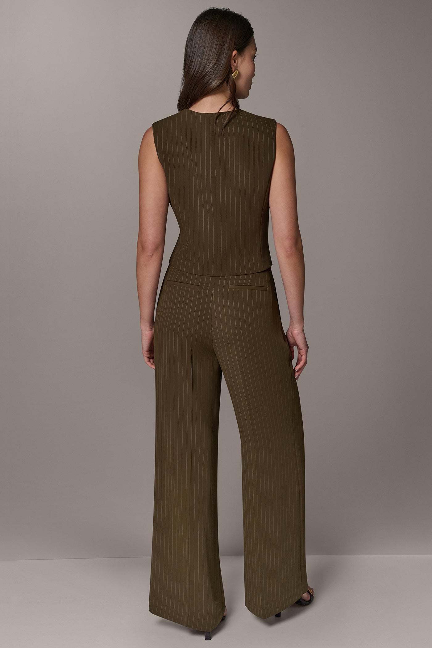 PINSTRIPE CROPPED VEST VIEW 7