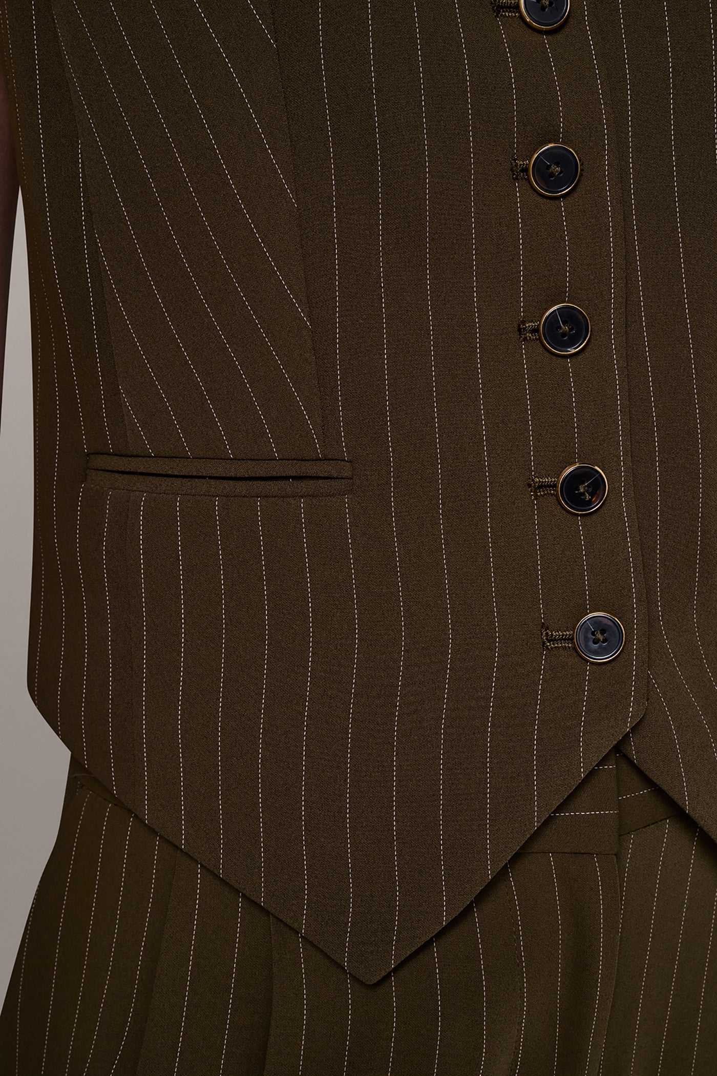 PINSTRIPE CROPPED VEST VIEW 5