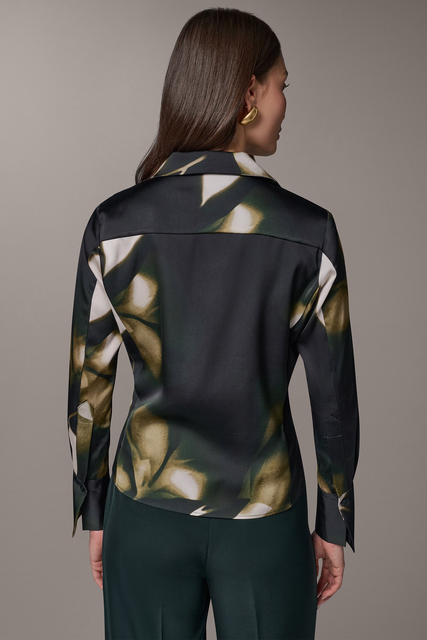 FLORAL POINTED HEM BLOUSE VIEW 3