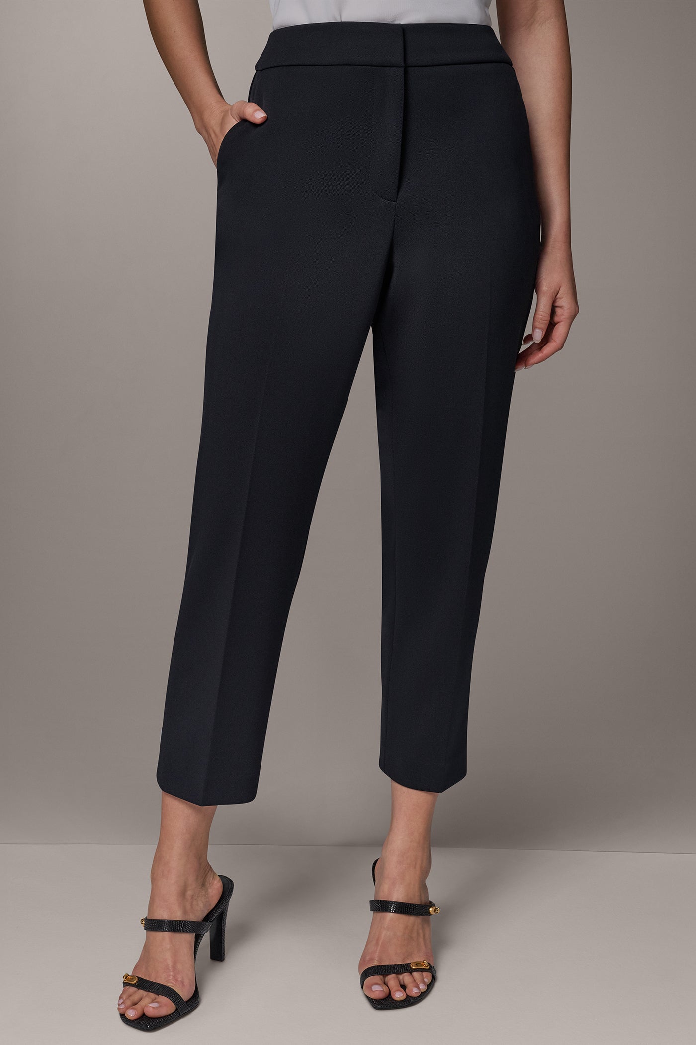 HIGH RISE SLIM ANKLE SUIT PANT VIEW 1