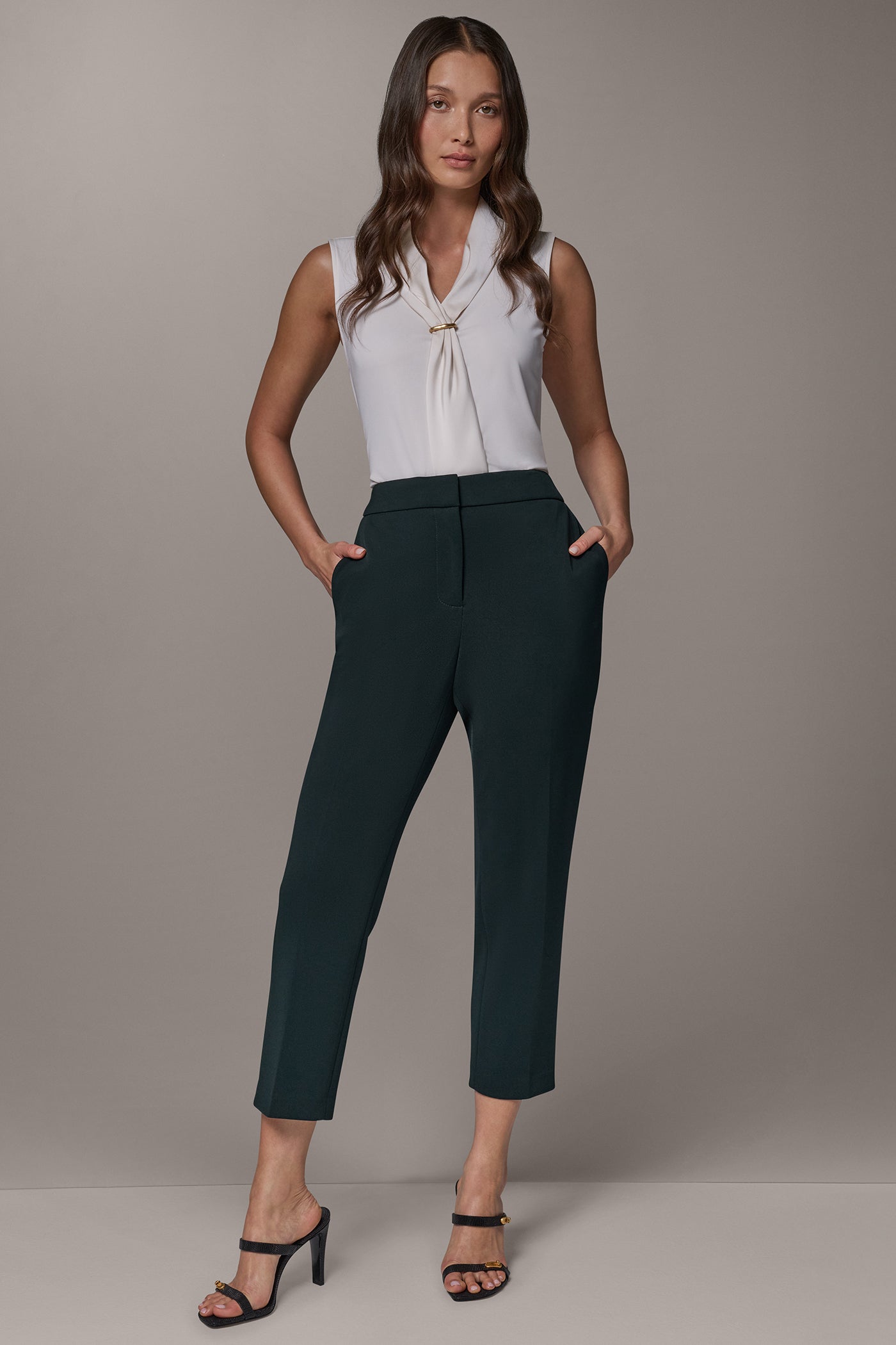 HIGH RISE SLIM ANKLE SUIT PANT VIEW 6