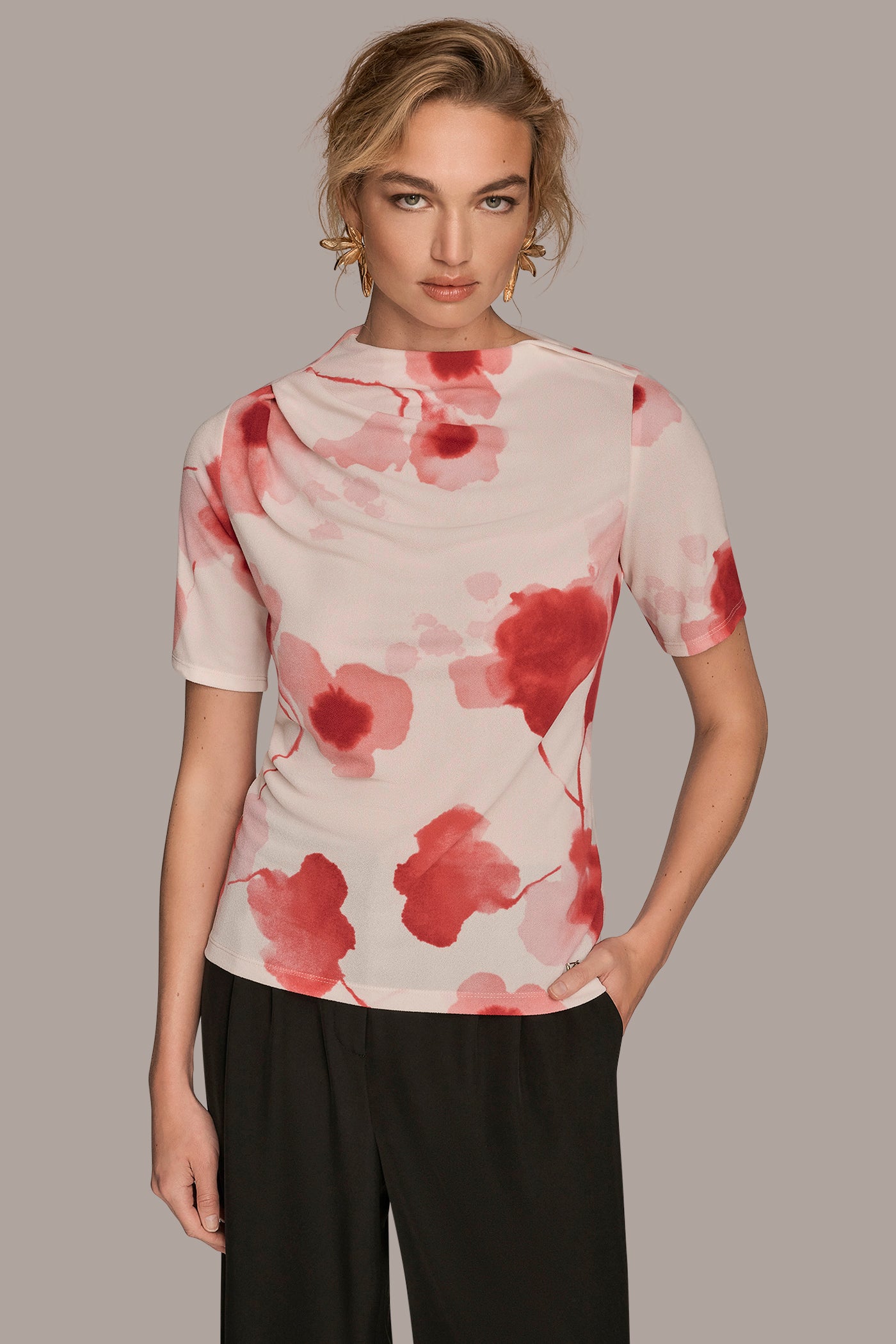 PRINT SHOULDER DETAIL TOP | View 1 | All Products