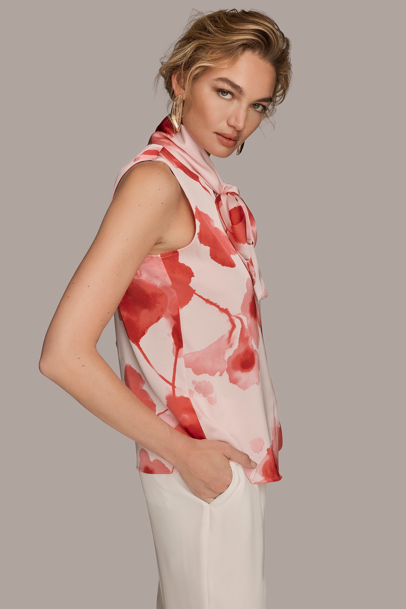 TIE NECK BLOUSE VIEW 3 | All Products