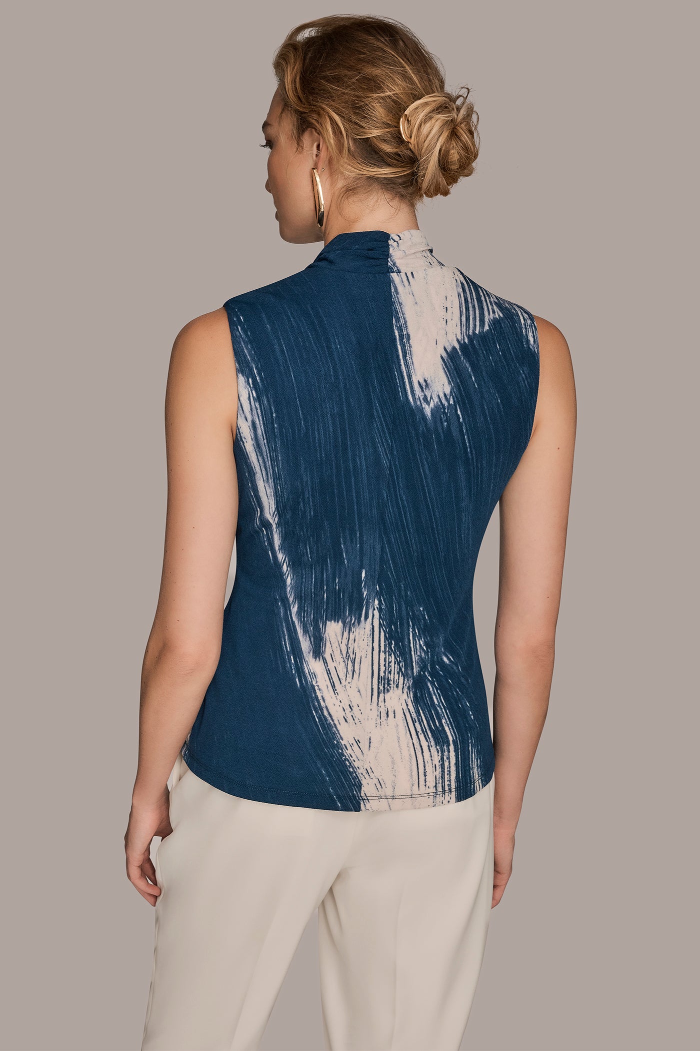 PRINT FAUX WRAP TOP | View 2 | All Products