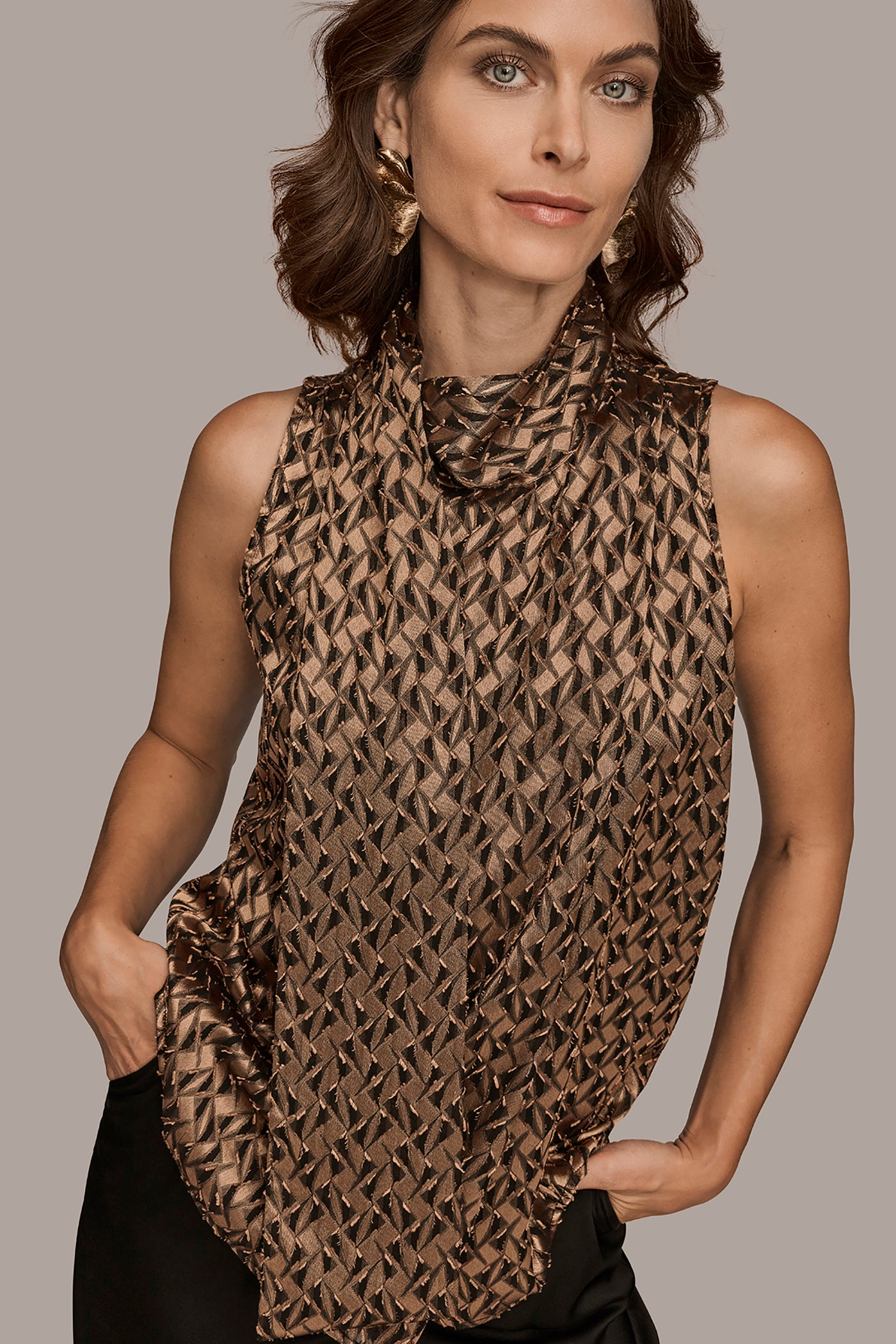 DRAPED GEOMETRIC TOP VIEW 4