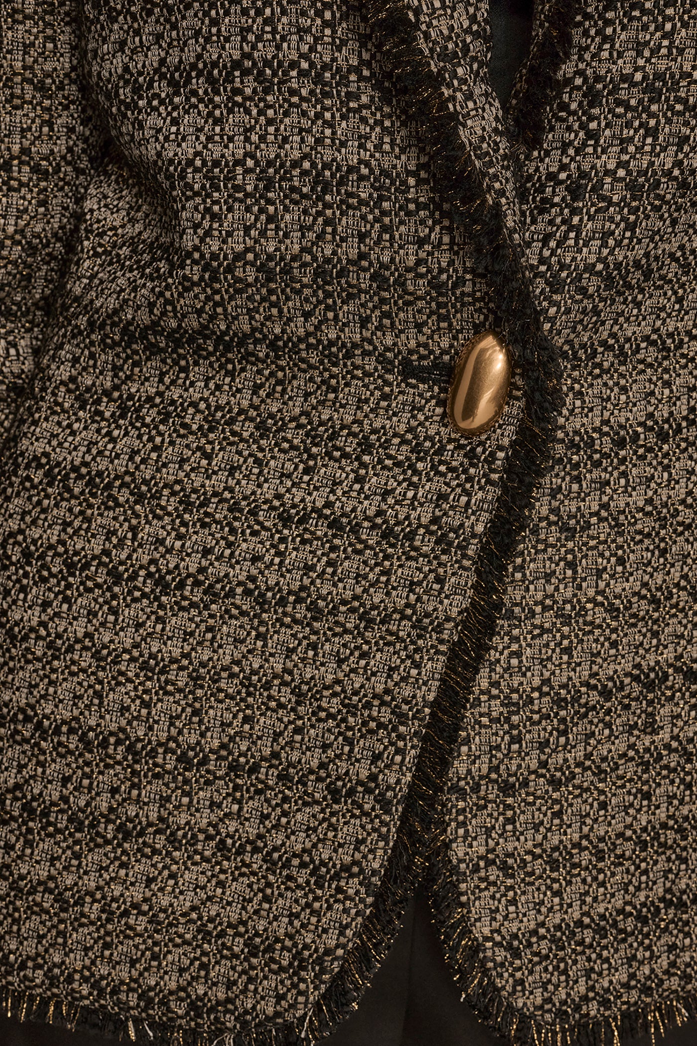 NOVELTY ONE BUTTON JACKET WITH FRINGE VIEW 8 | Blazers & Vests