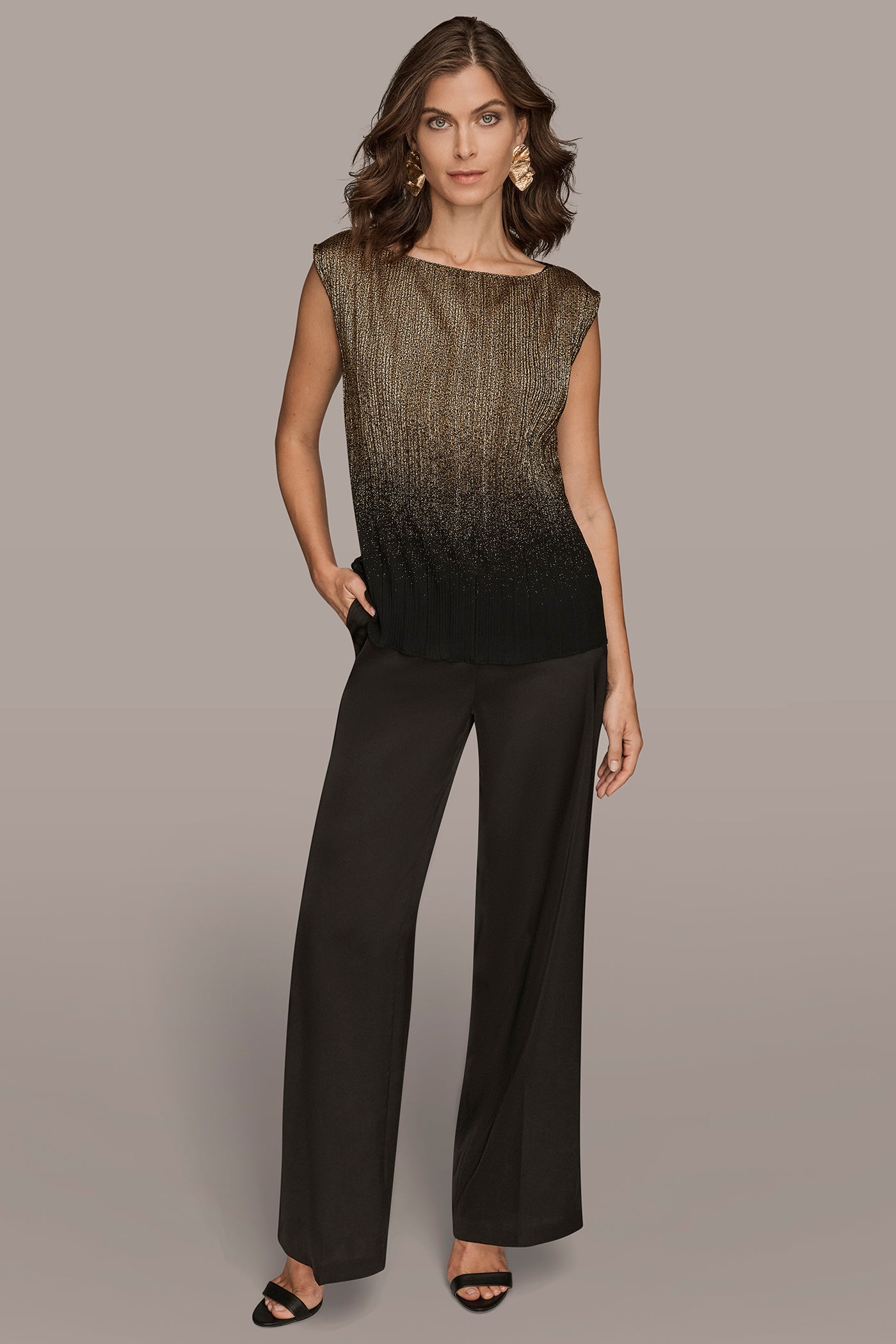 SLEEVELESS NOVELTY OMBRE BLOUSE VIEW 6 | Clothing