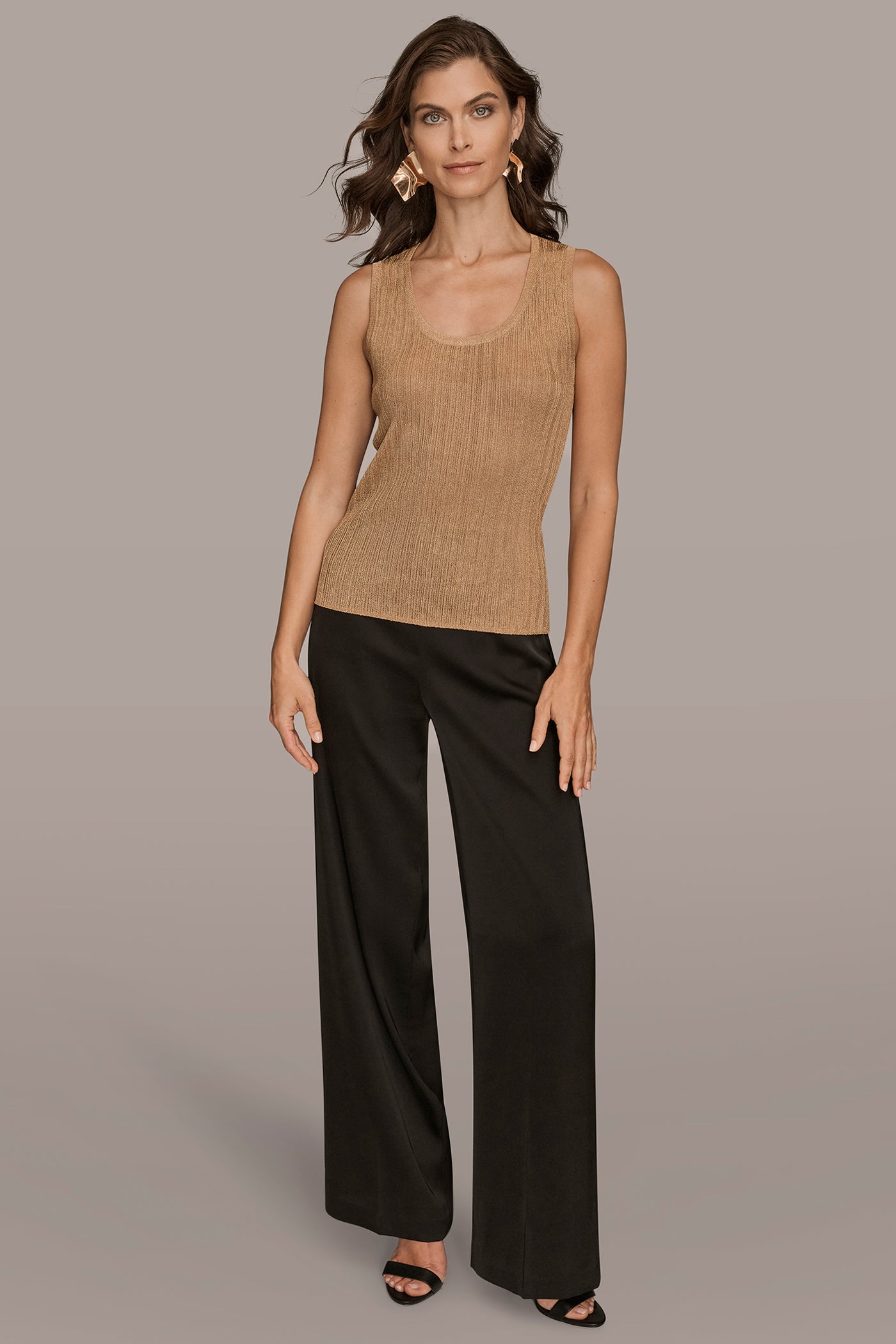 METALLIC SWEATER TANK VIEW 4 | Tops