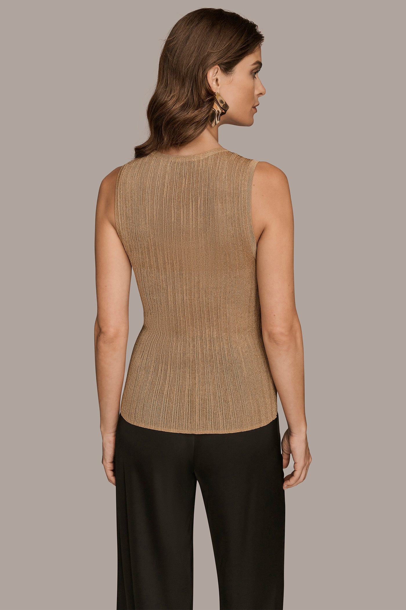 METALLIC SWEATER TANK | View 2 | Tops