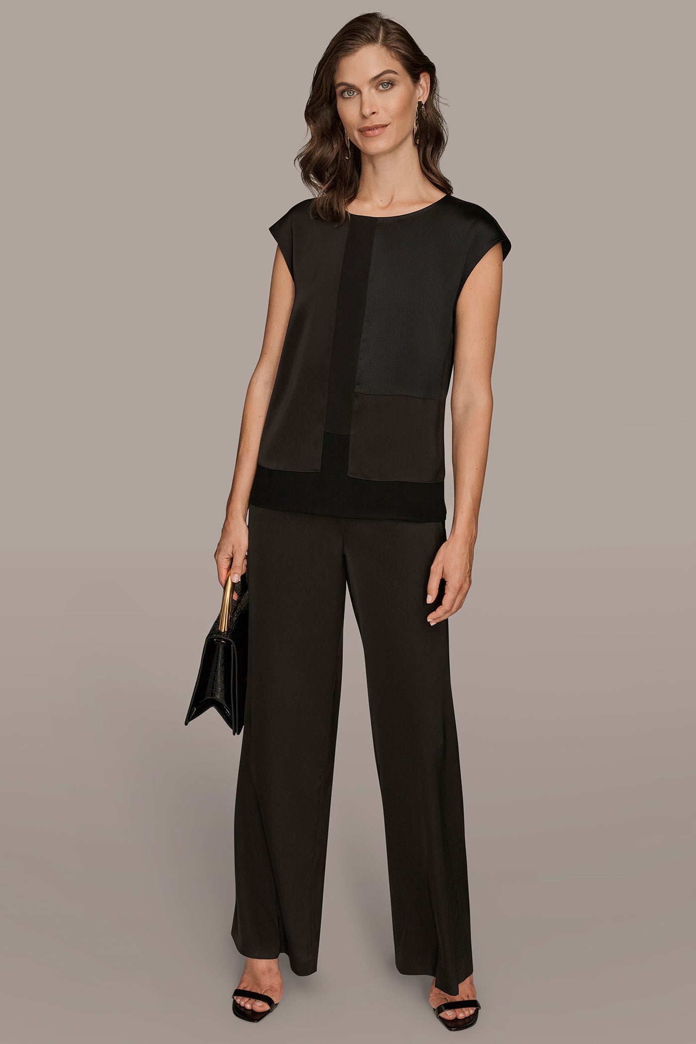 MIXED MEDIA CAP SLEEVE TOP VIEW 5 | Tops