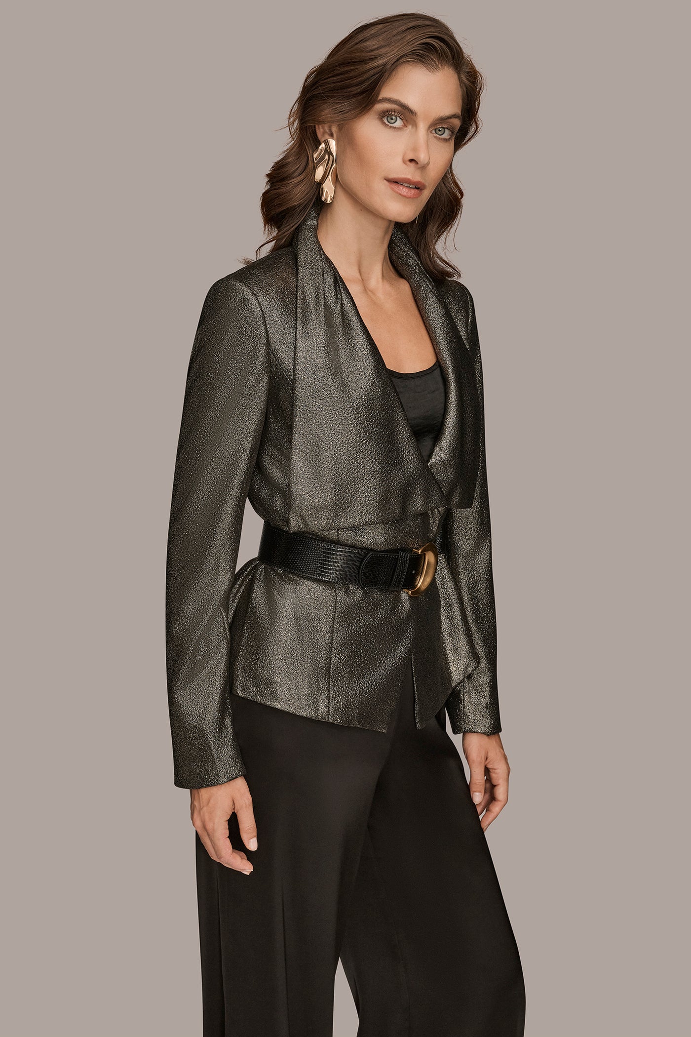 NOVELTY BELTED JACKET VIEW 3 | Welcome Code Exclusions