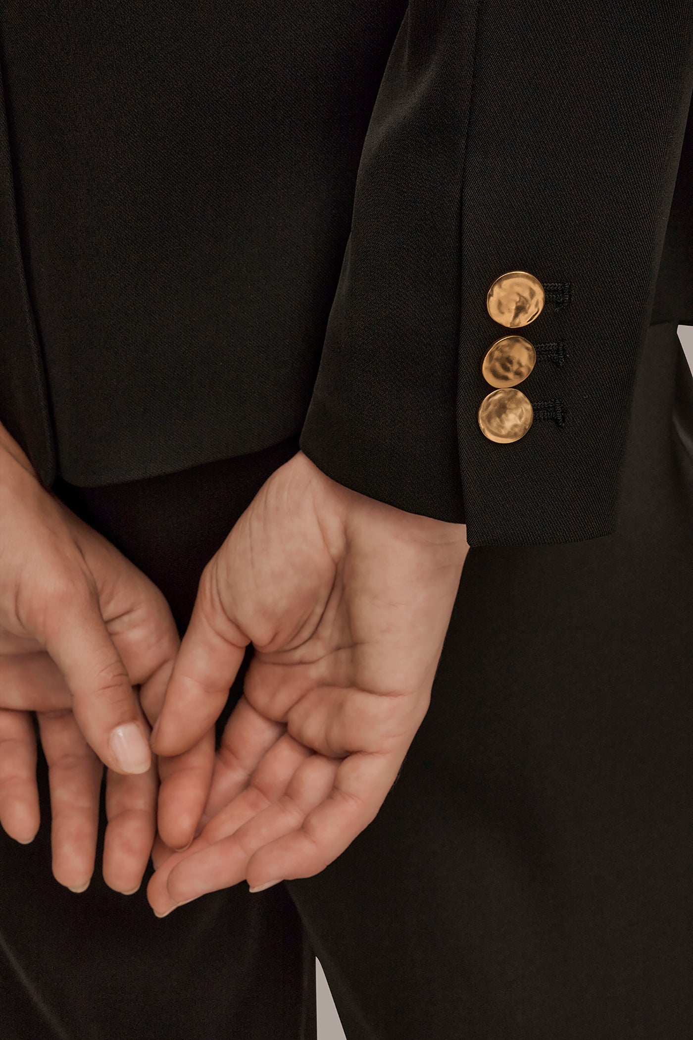 MIXED MEDIA ONE BUTTON COLLARLESS JACKET VIEW 6 | Blazers & Vests