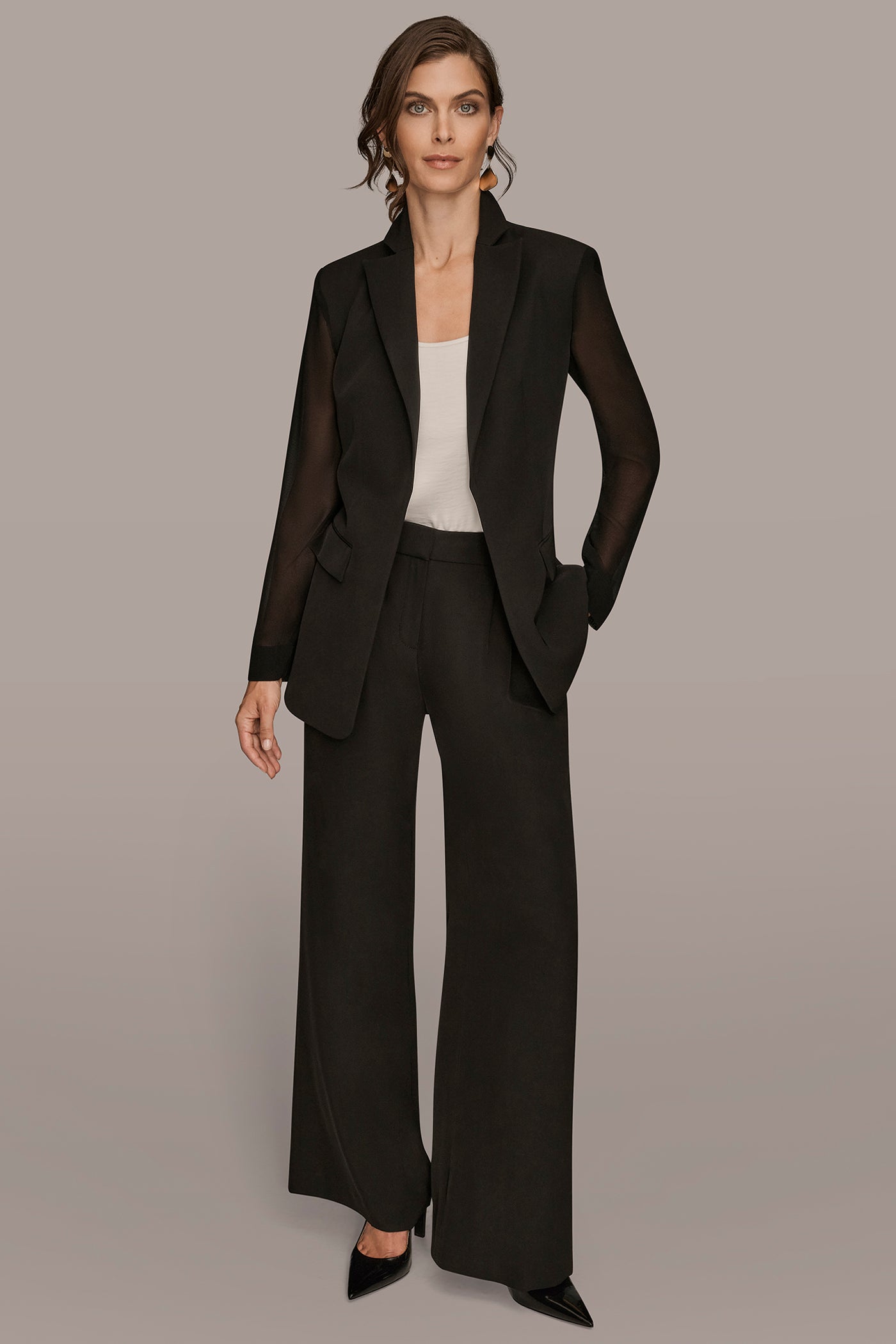 MIXED MEDIA SUIT BLAZER VIEW 4 | Blazers & Vests
