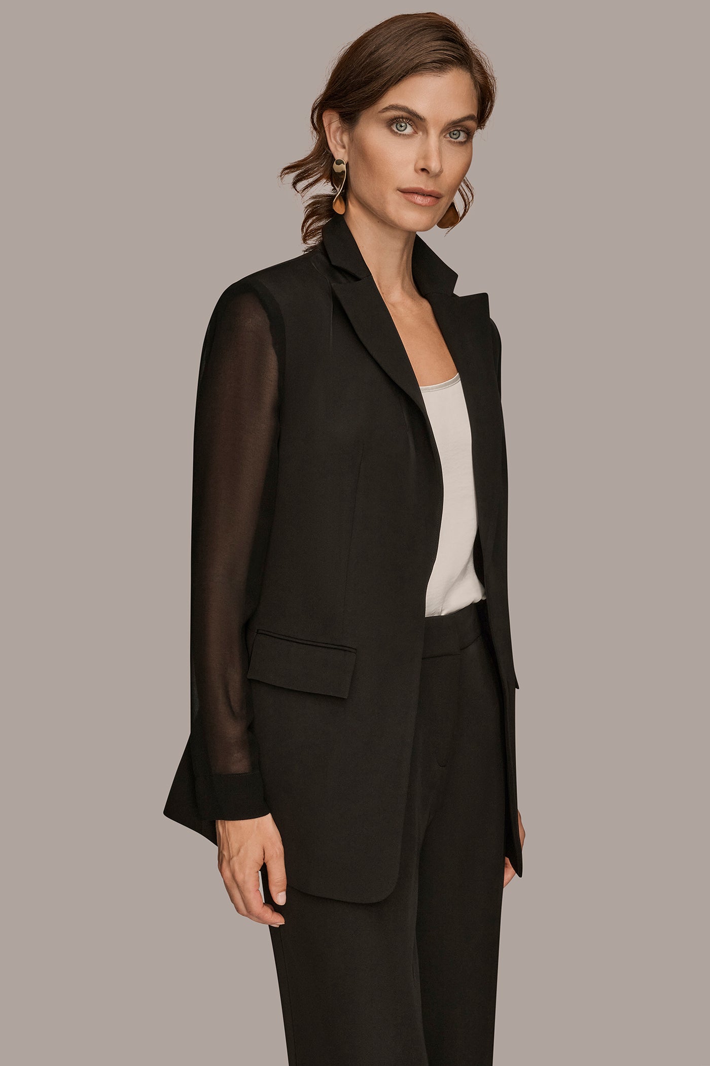 MIXED MEDIA SUIT BLAZER VIEW 3 | Blazers & Vests