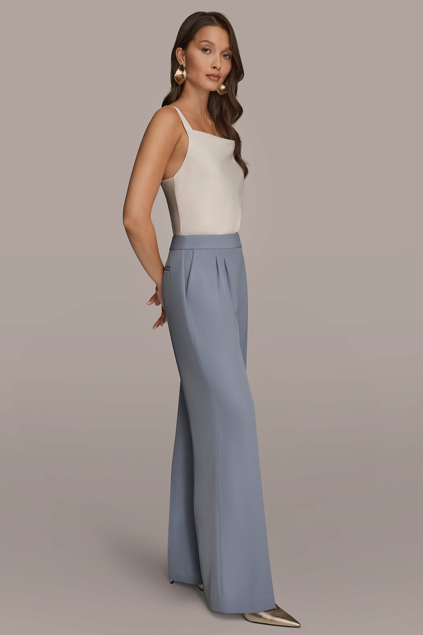HIGH-RISE PLEATED WIDE-LEG PANT VIEW 7 | Holiday Collection