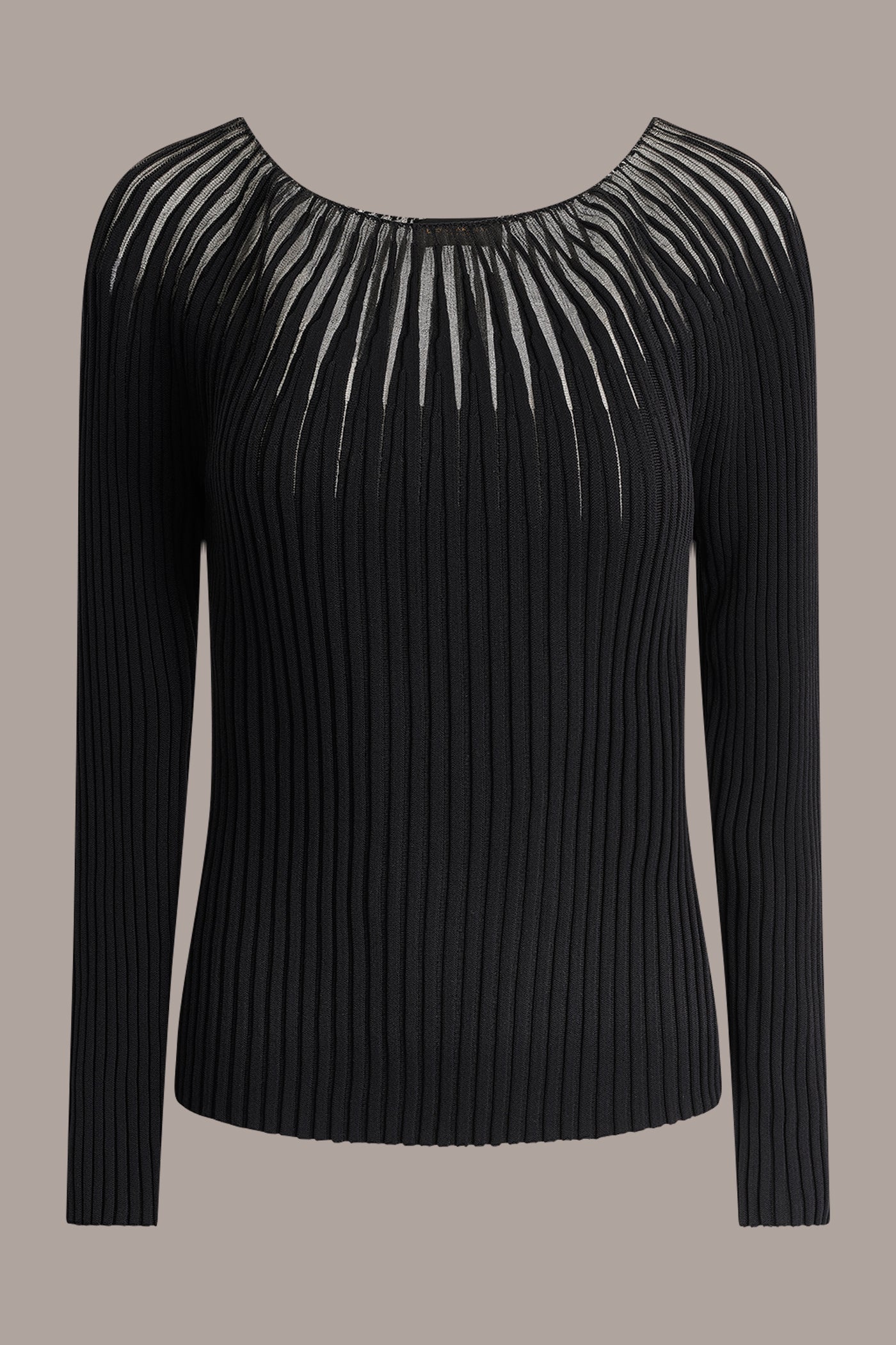 SHEER RIBBED SWEATER VIEW 5 | Sweaters