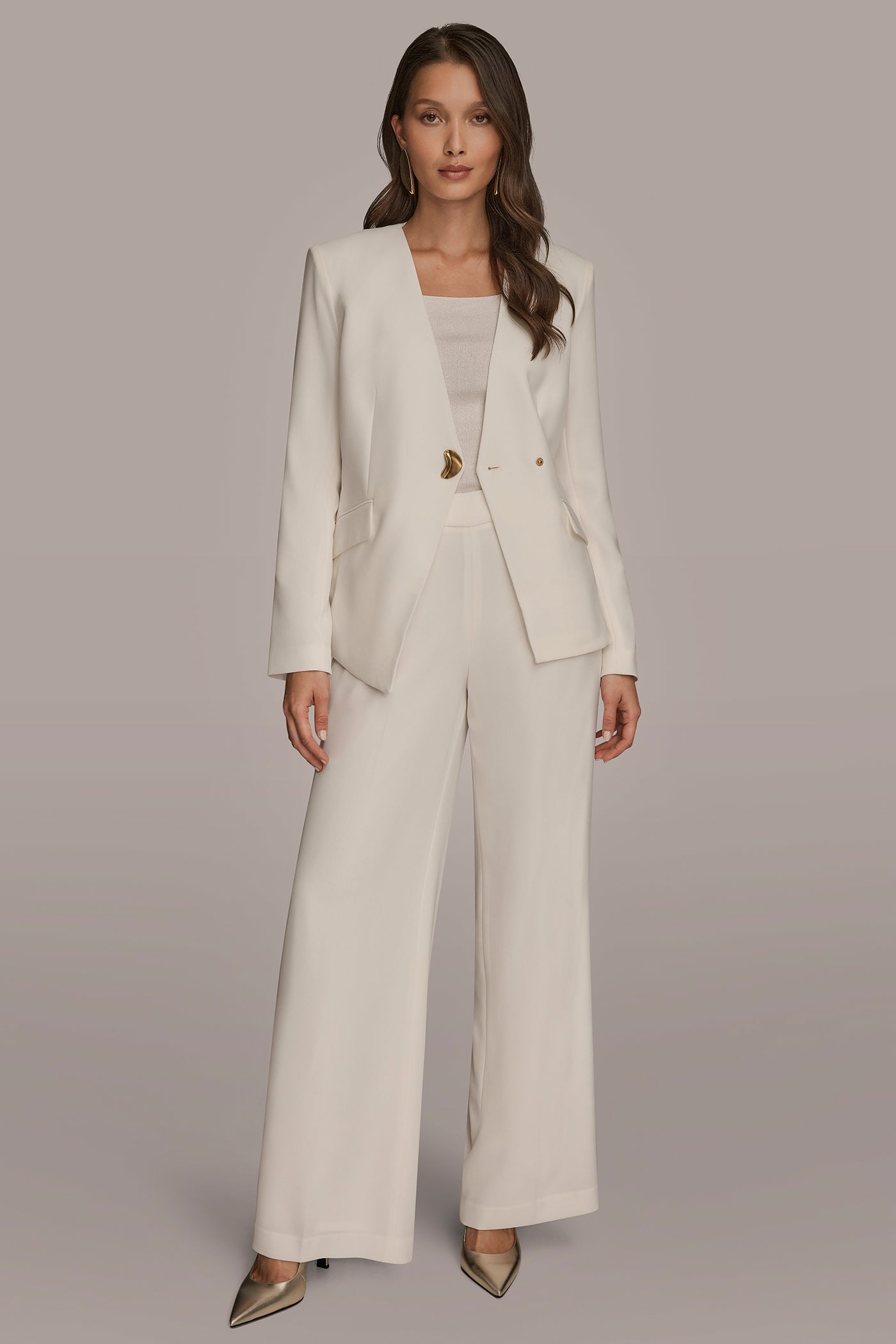 ASYMMETRIC ONE-BUTTON BLAZER VIEW 6 | Blazers & Vests