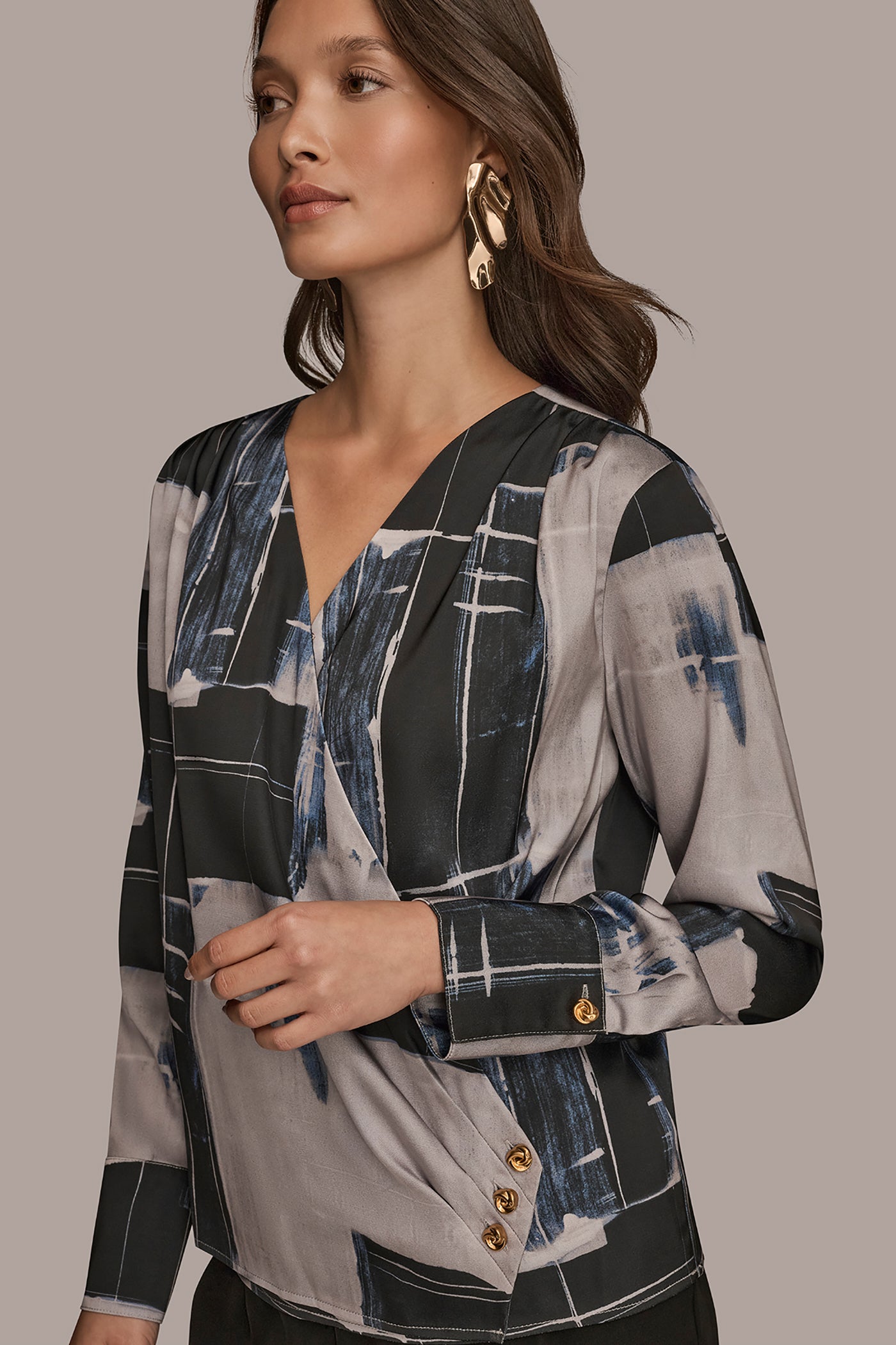 FAUX WRAP BLOUSE VIEW 3 | New Arrivals