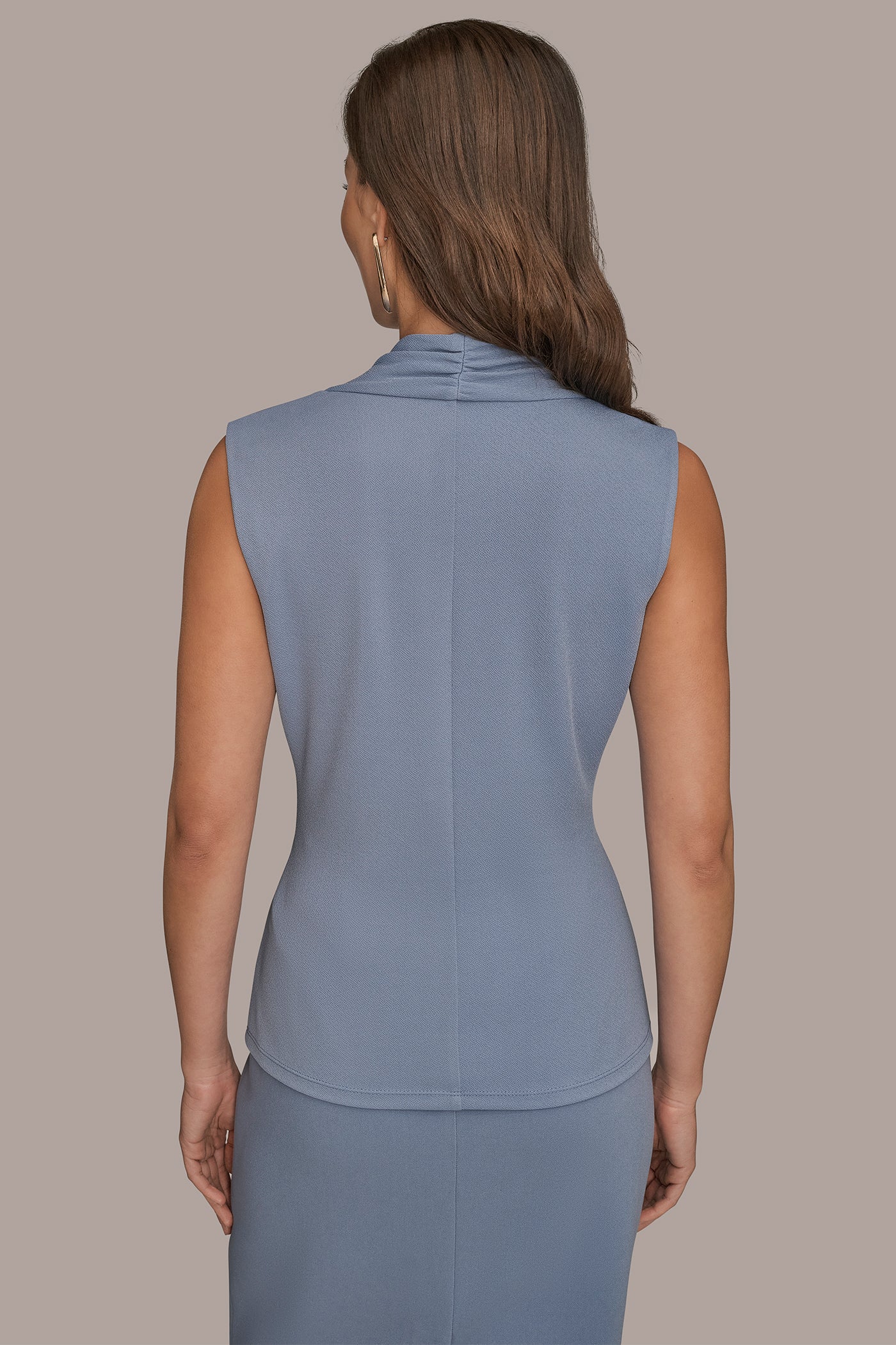 FAUX WRAP V-NECK BLOUSE WITH BAR DETAIL | View 2 | Tops