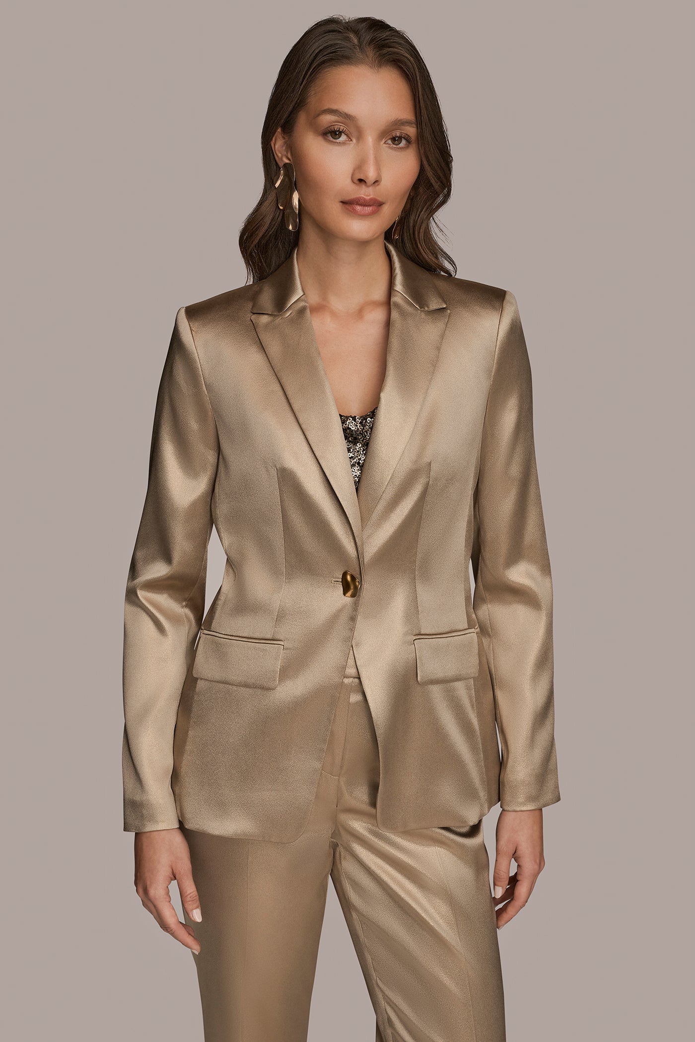 NOVELTY ONE BUTTON JACKET VIEW 4 | Suits and Separates