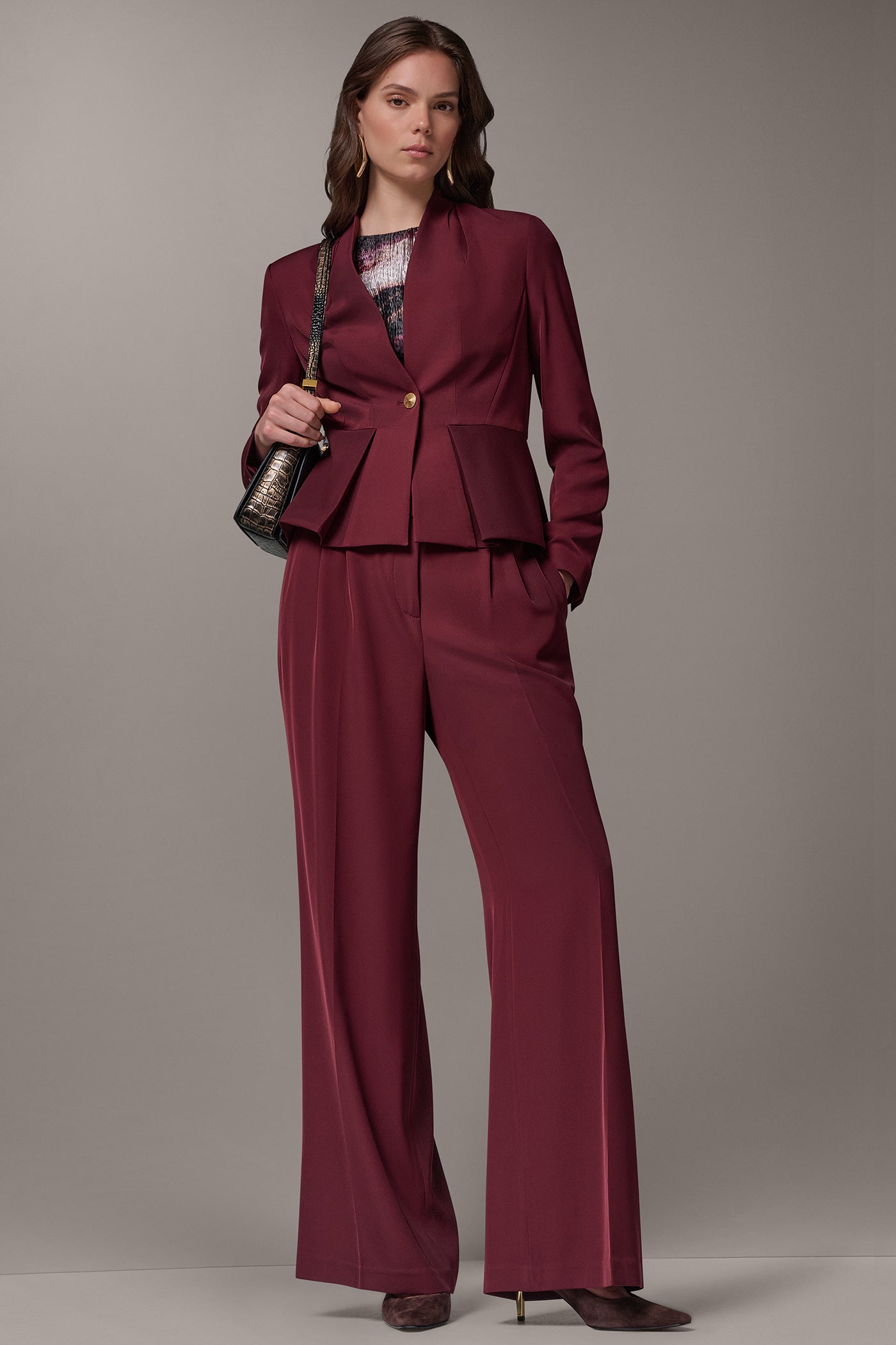 ONE BUTTON PEPLUM BLAZER VIEW 9
