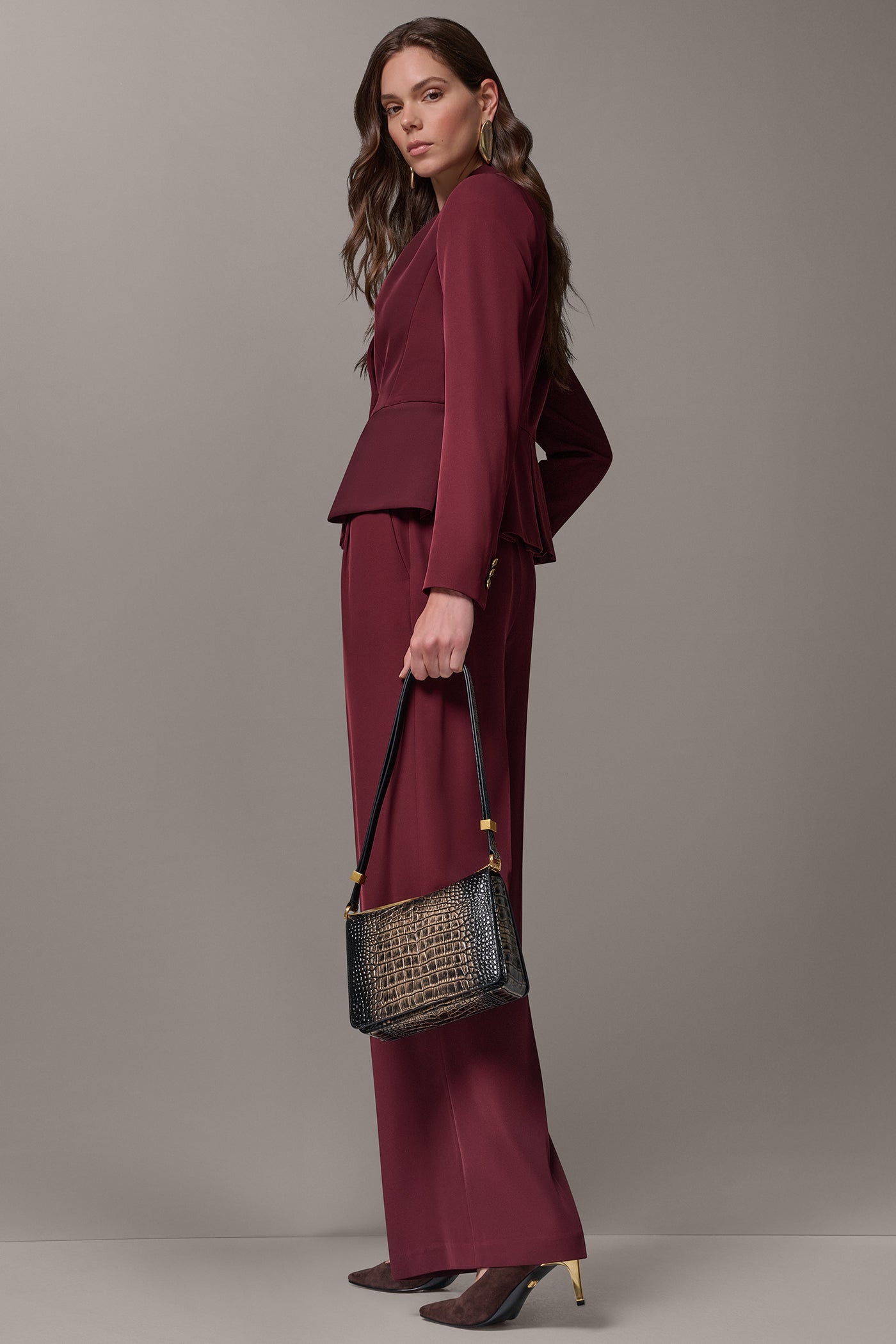 ONE BUTTON PEPLUM BLAZER VIEW 13